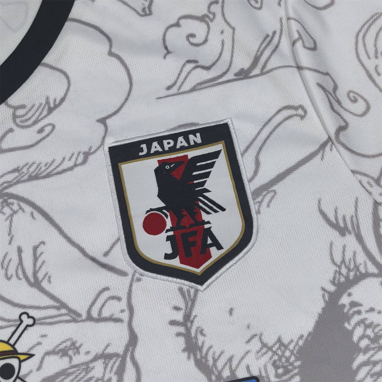 Japan 25-26 One Piece Gear 5 White Jersey - Fans Version - UnitedFutballJersey