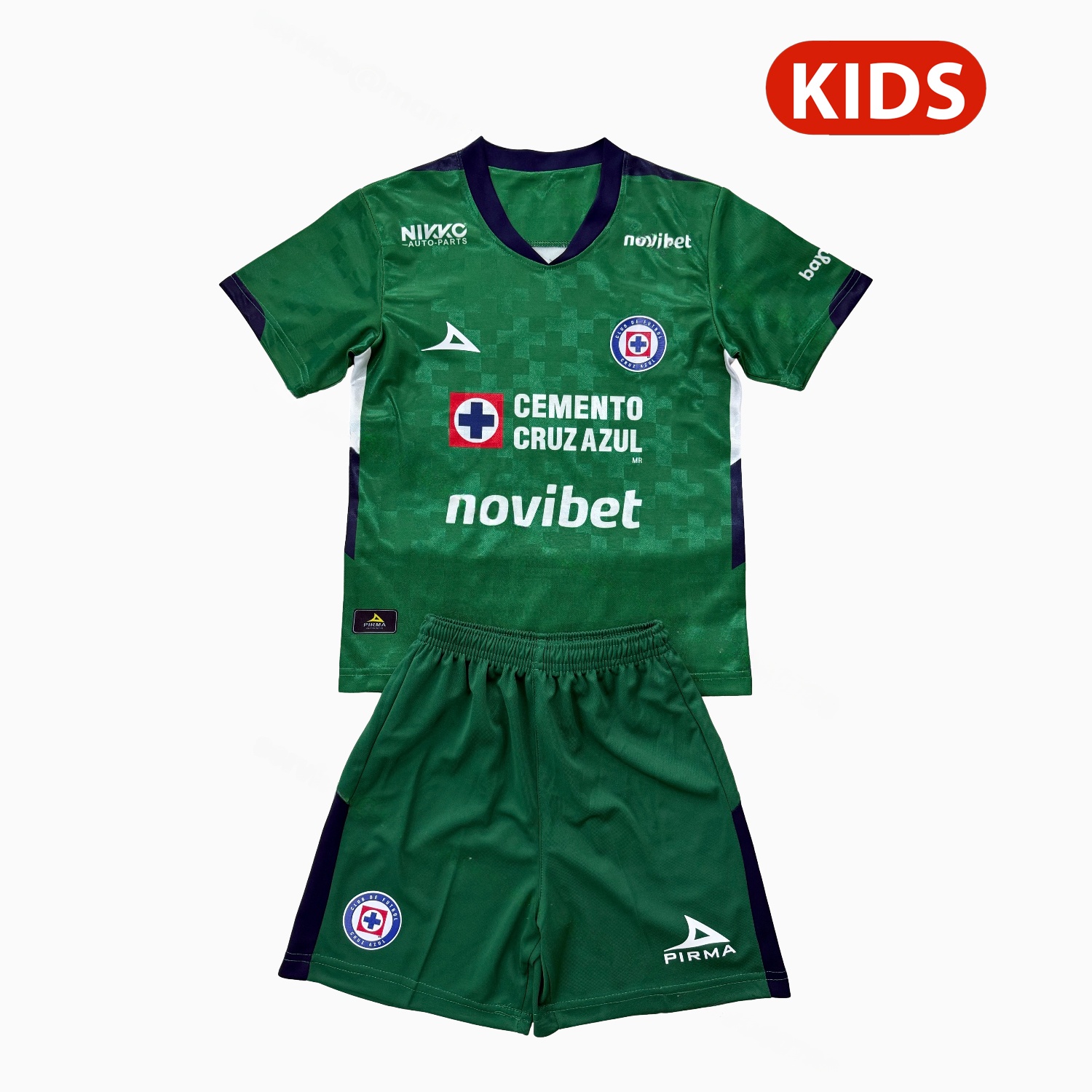 Cruz Azul 25-26 Green Goalkeeper Kids Kit - UnitedFutballJersey