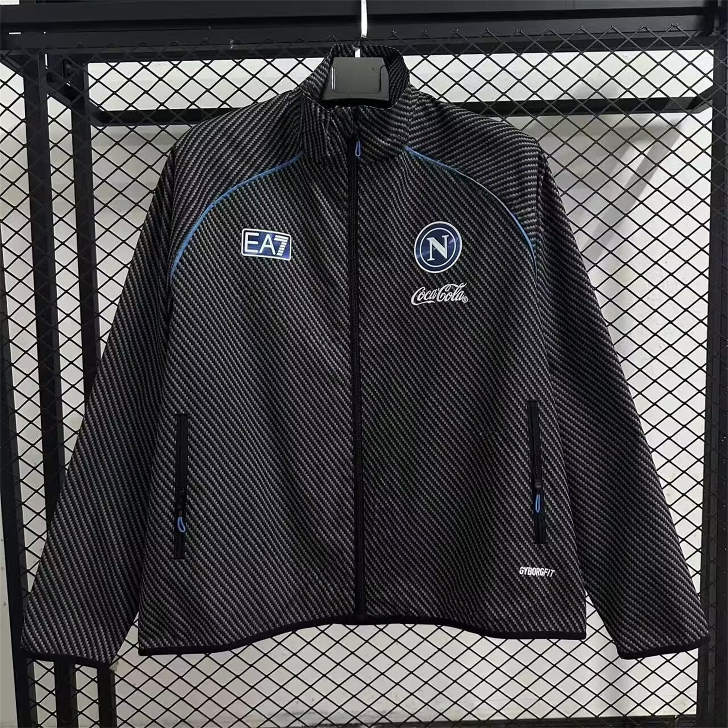 Napoli 25-26 Windbreaker Jacket - Black - UnitedFutballJersey