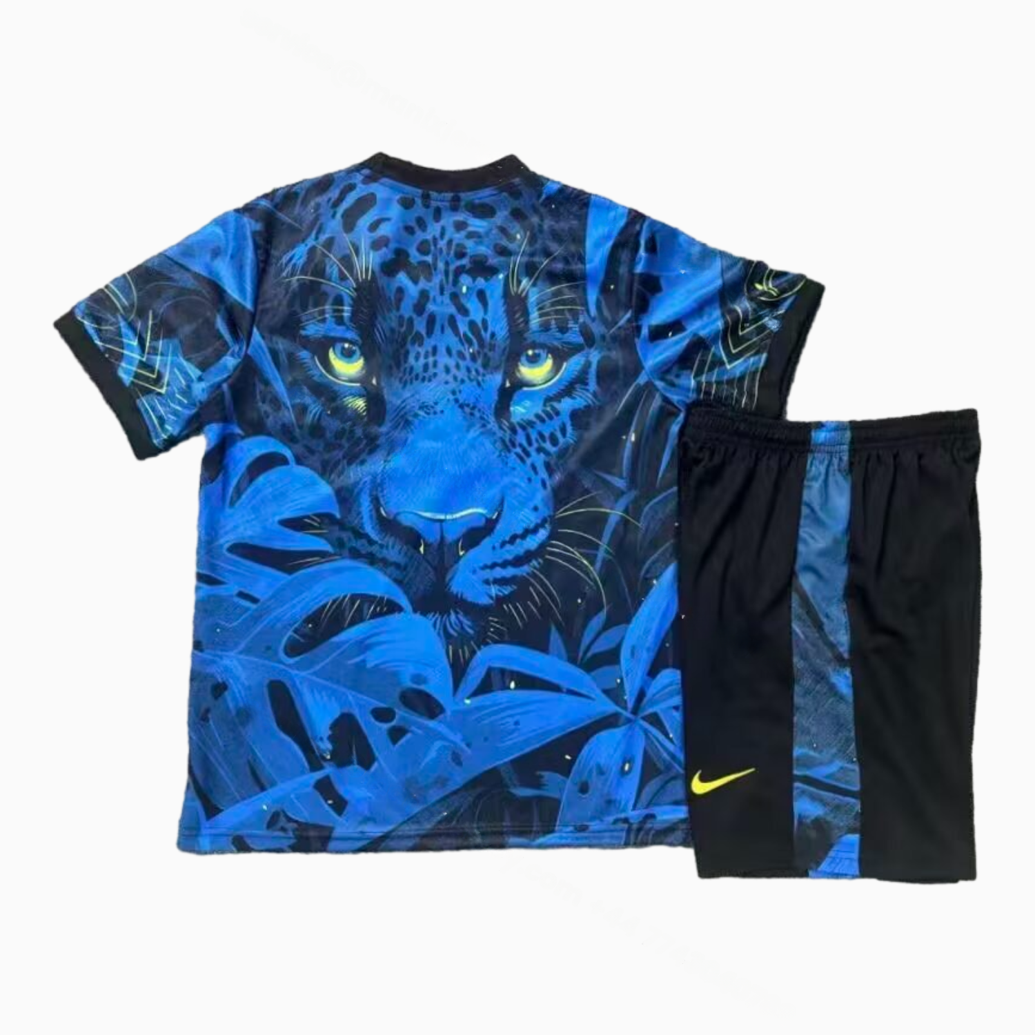 Brazil 25-26 Blue Leopard Special Kids Kit - UnitedFutballJersey