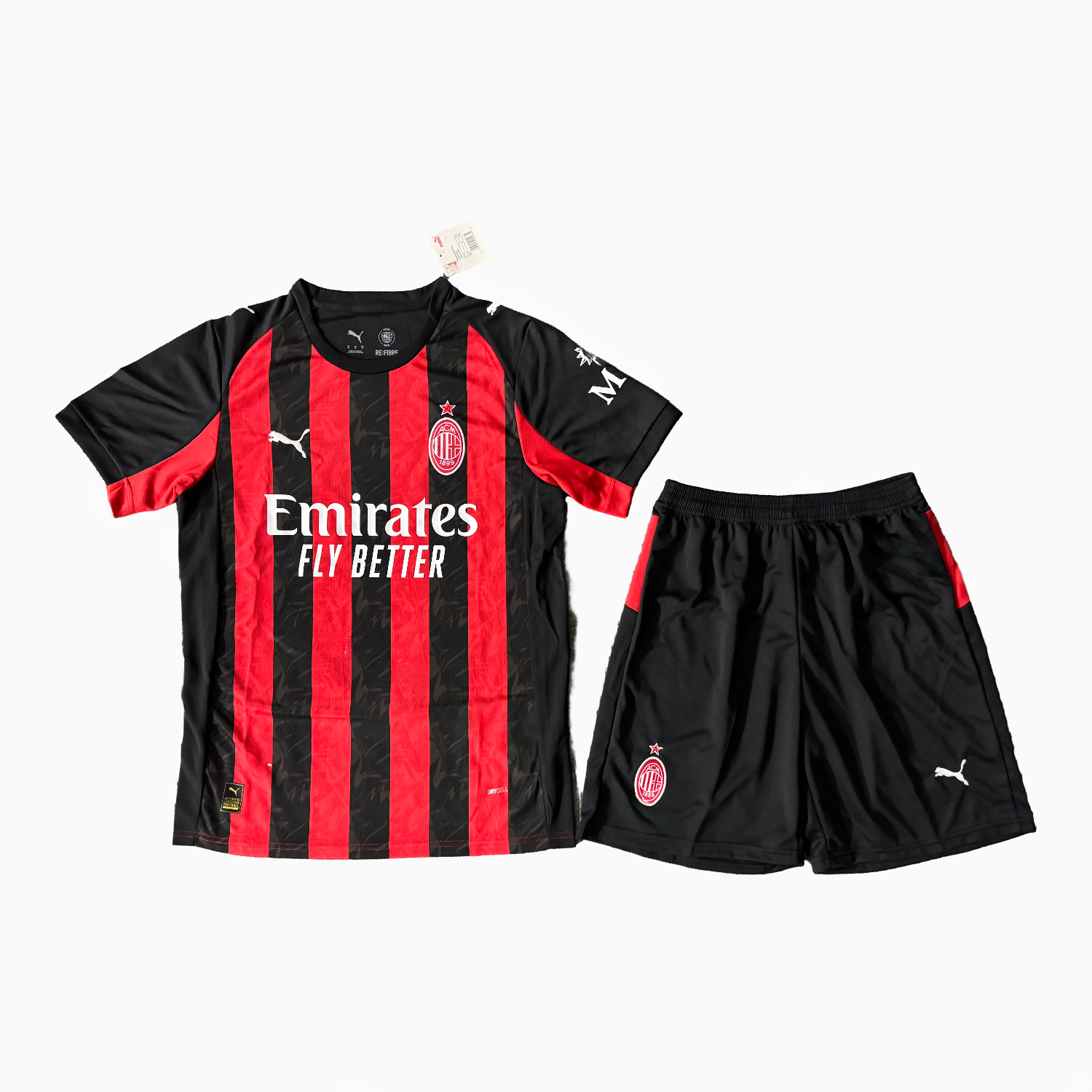 AC Milan 25-26 Home Men's Adult Jersey Set - Fans Version - UnitedFutballJersey