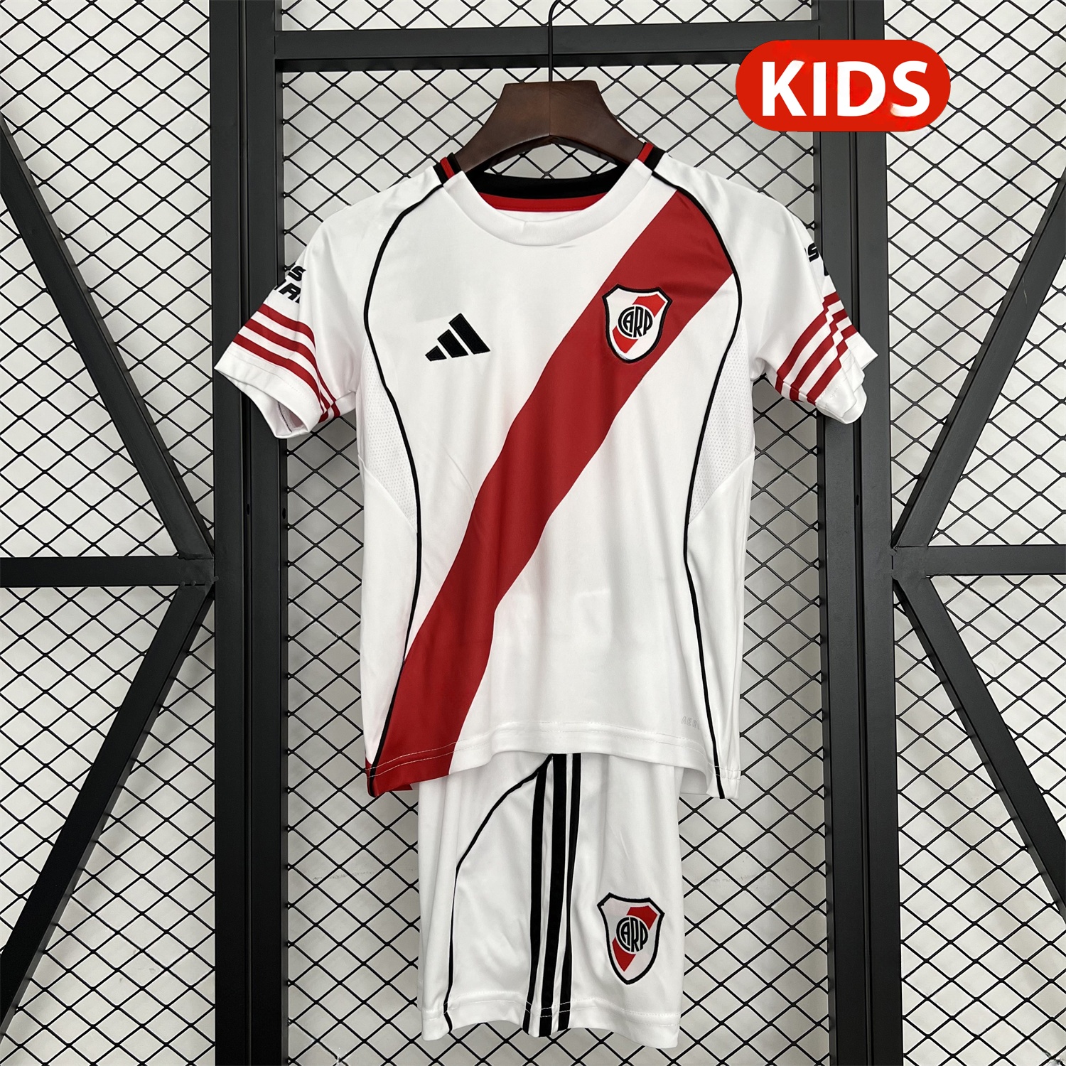 River Plate 25-26 Home Unsponsored Kids Kit - UnitedFutballJersey