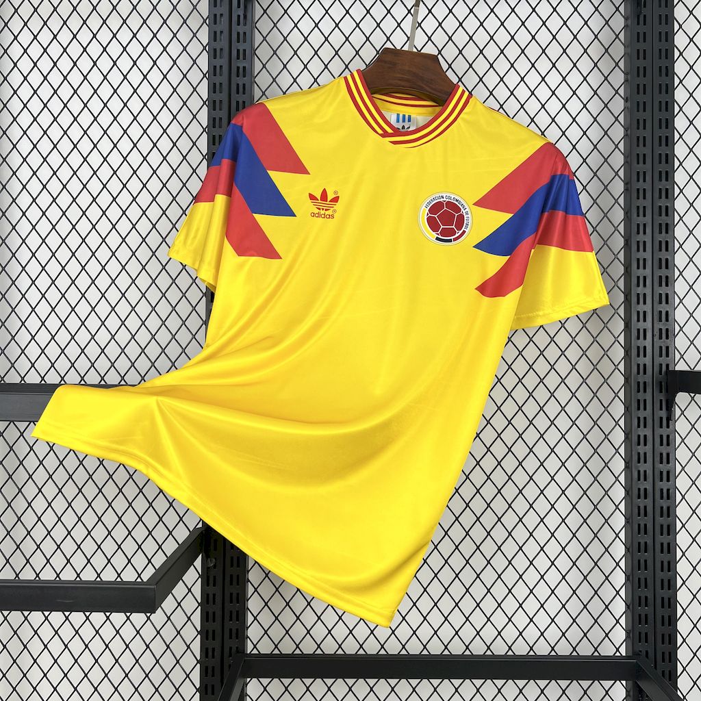 Retro Colombia 1990 Home Stadium Jersey - UnitedFutballJersey