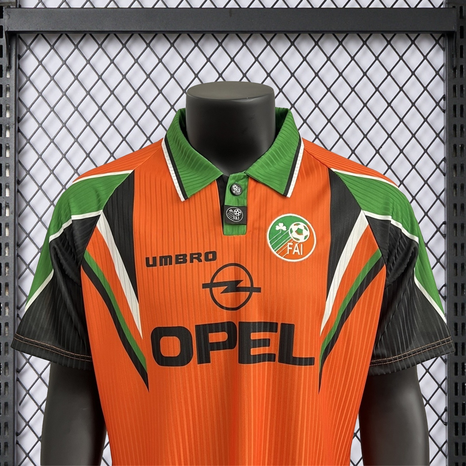 Retro Ireland 1996-97 Away Orange Jersey - UnitedFutballJersey