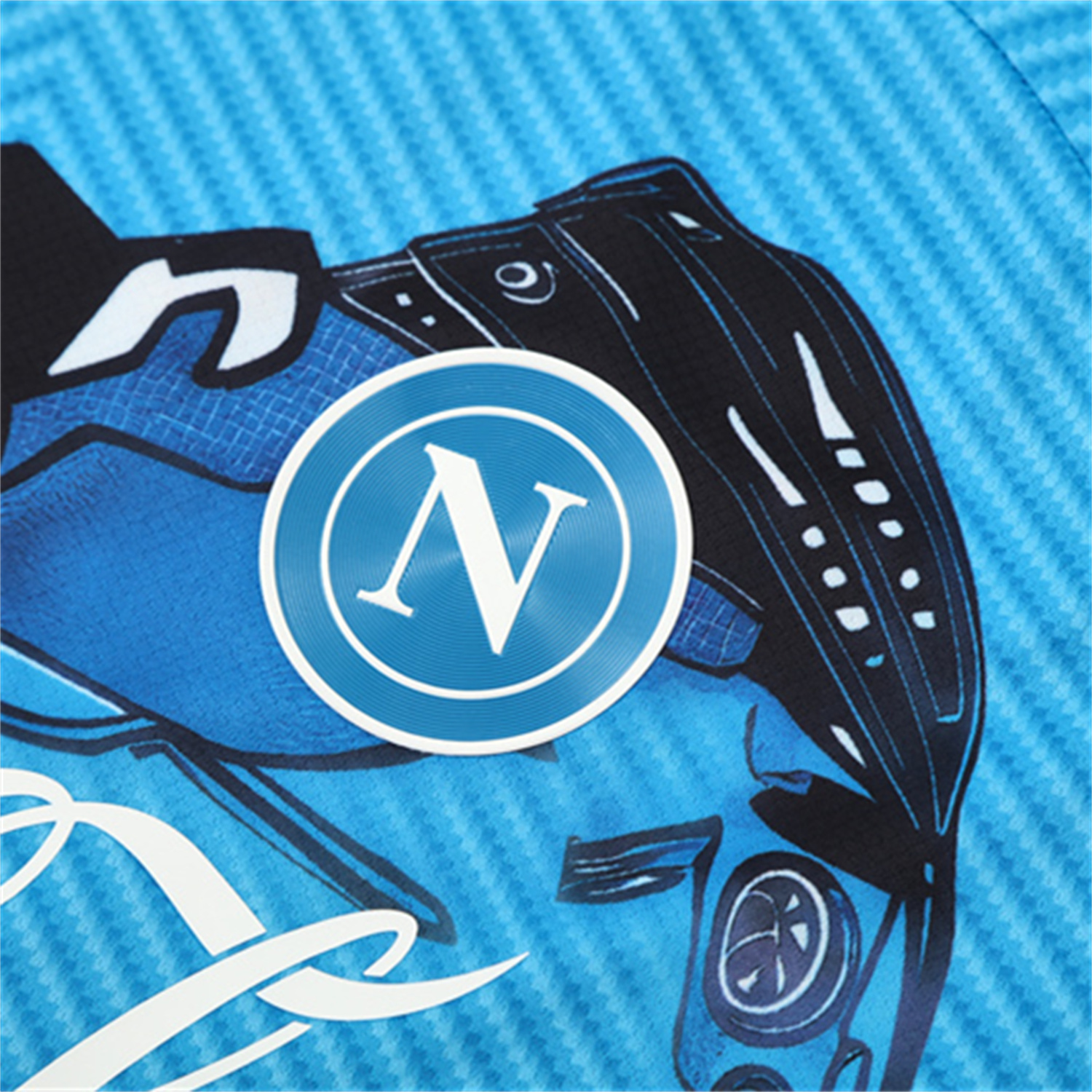 Napoli 25-26 Short-Sleeve Training Set - Blue Mecha Top & Black Shorts - UnitedFutballJersey