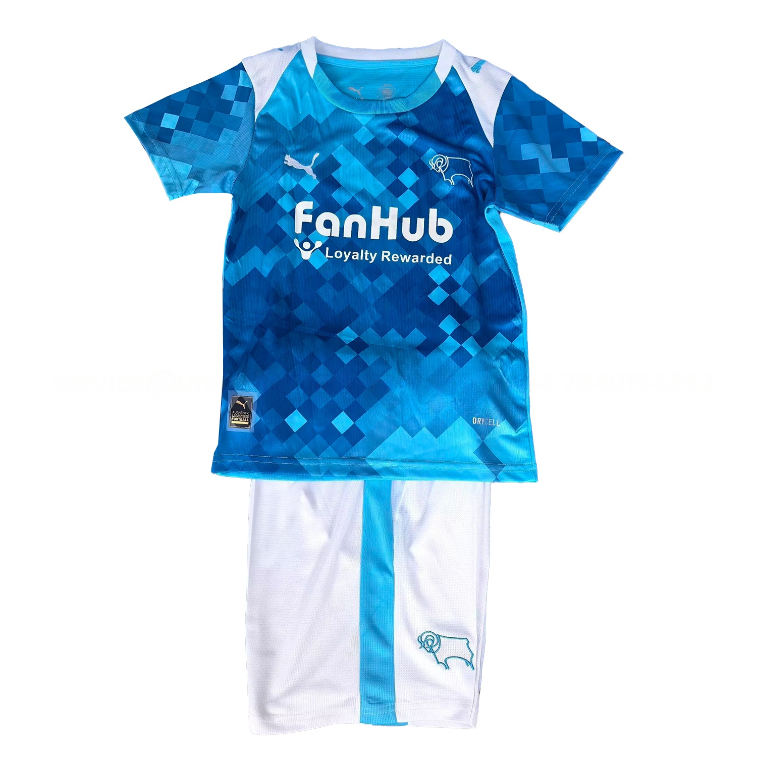 Derby County 25-26 Third Blue Kids Kit - UnitedFutballJersey