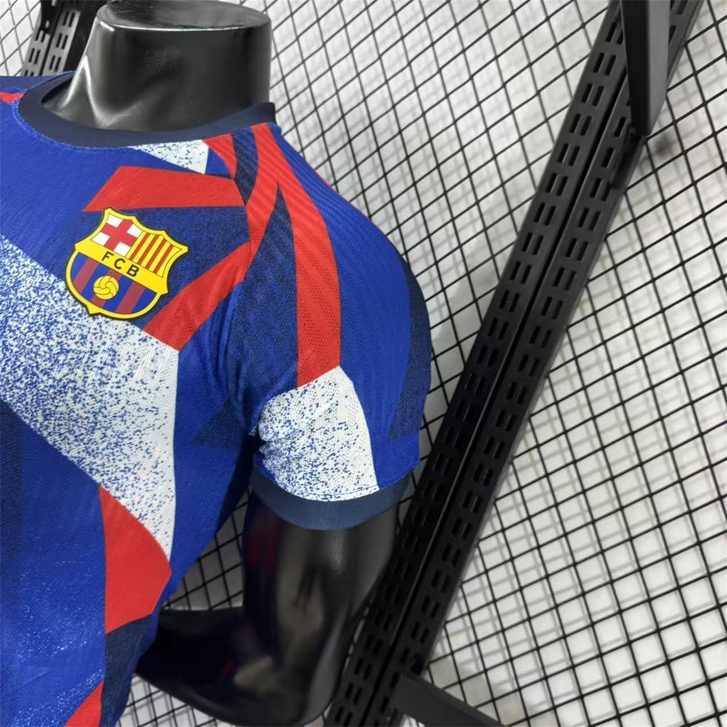 Barcelona 25-26 Blue And Red Pre-Match Jersey - Player Version - UnitedFutballJersey