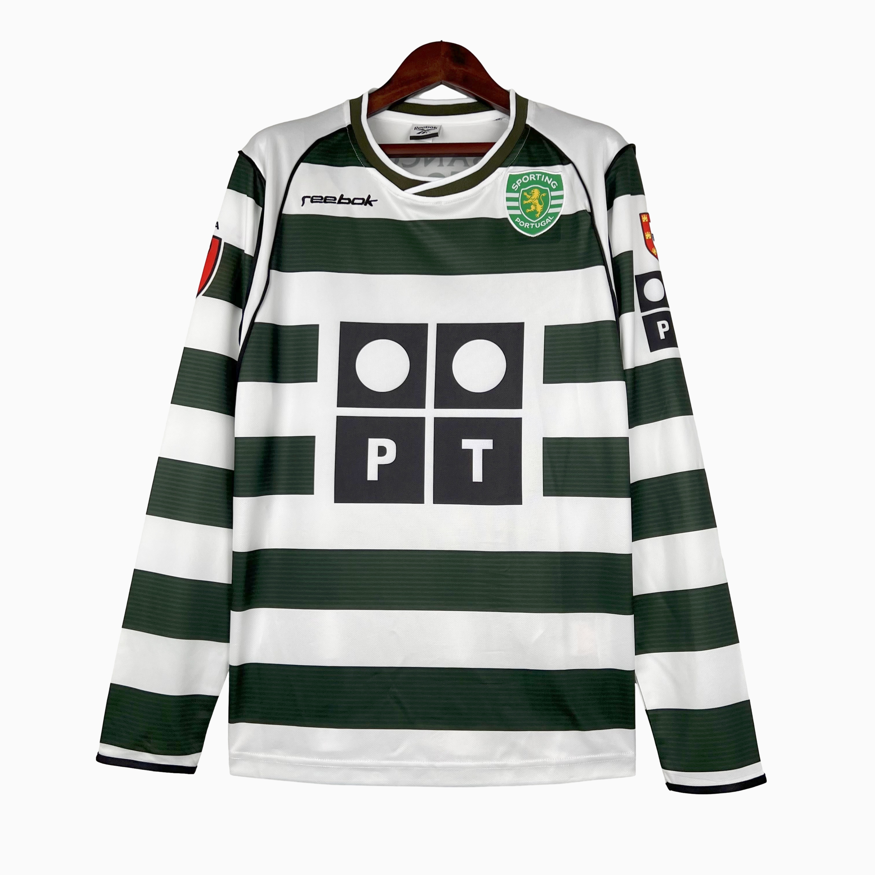 Retro Sporting CP 03-04 Home Stadium Long Sleeve Jersey - UnitedFutballJersey