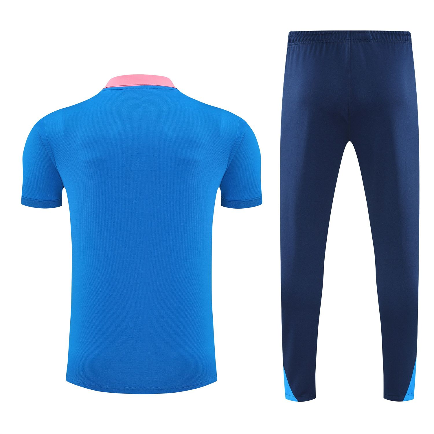 Atletico Madrid 25-26 POLO Short-Sleeve Training Set - Blue Top & Deep Blue Pants - UnitedFutballJersey