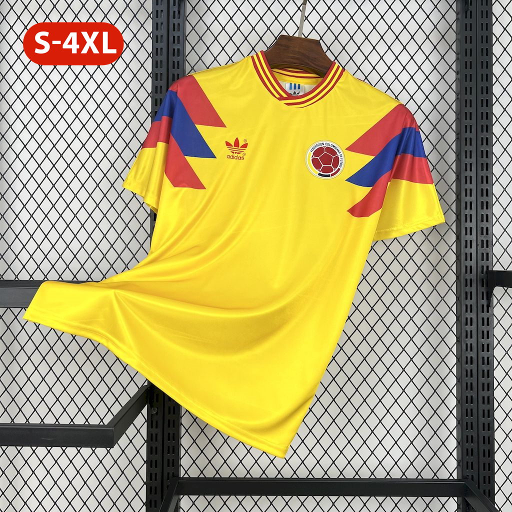 Retro Colombia 1990 Home Stadium Jersey - UnitedFutballJersey
