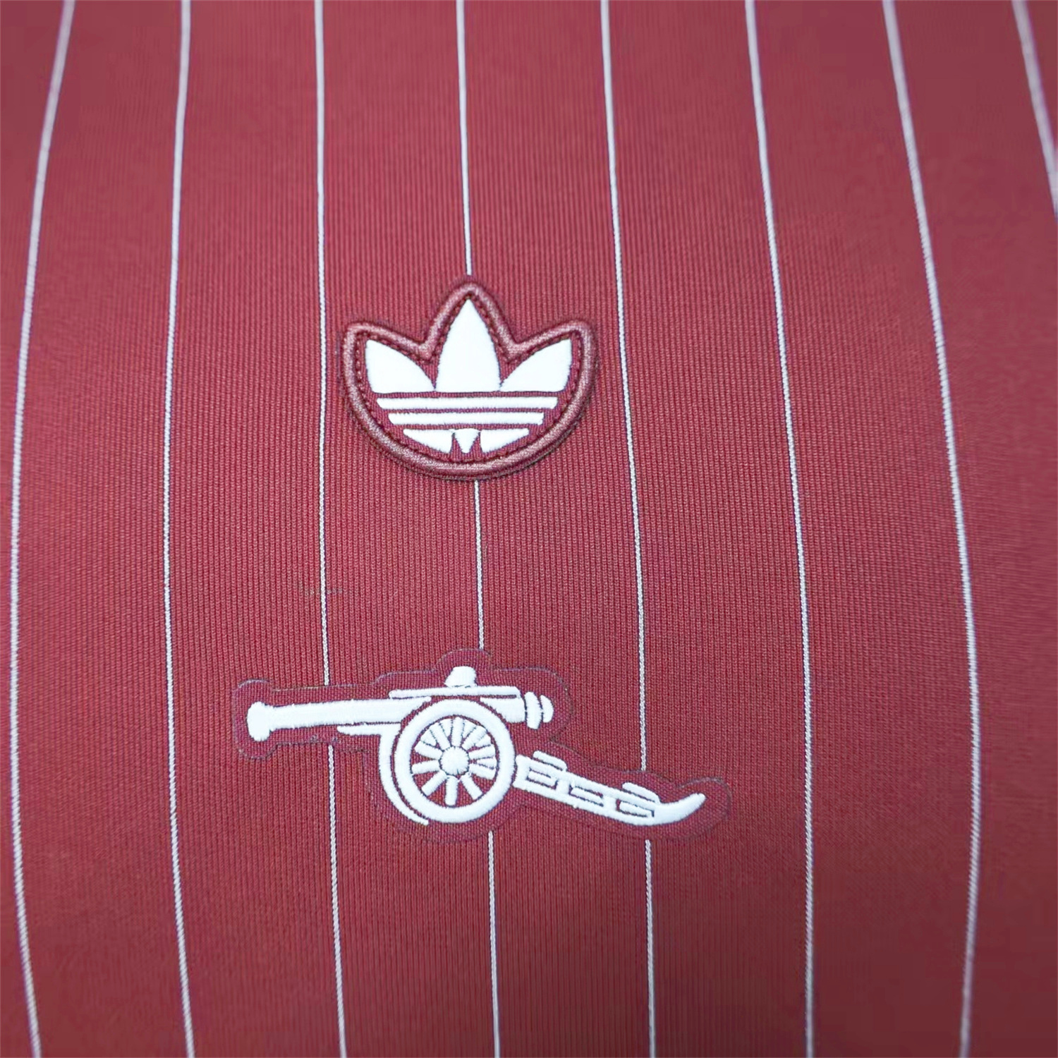 Arsenal 25-26 Trefoil White Lines Red Travel Jersey - Player Version - UnitedFutballJersey