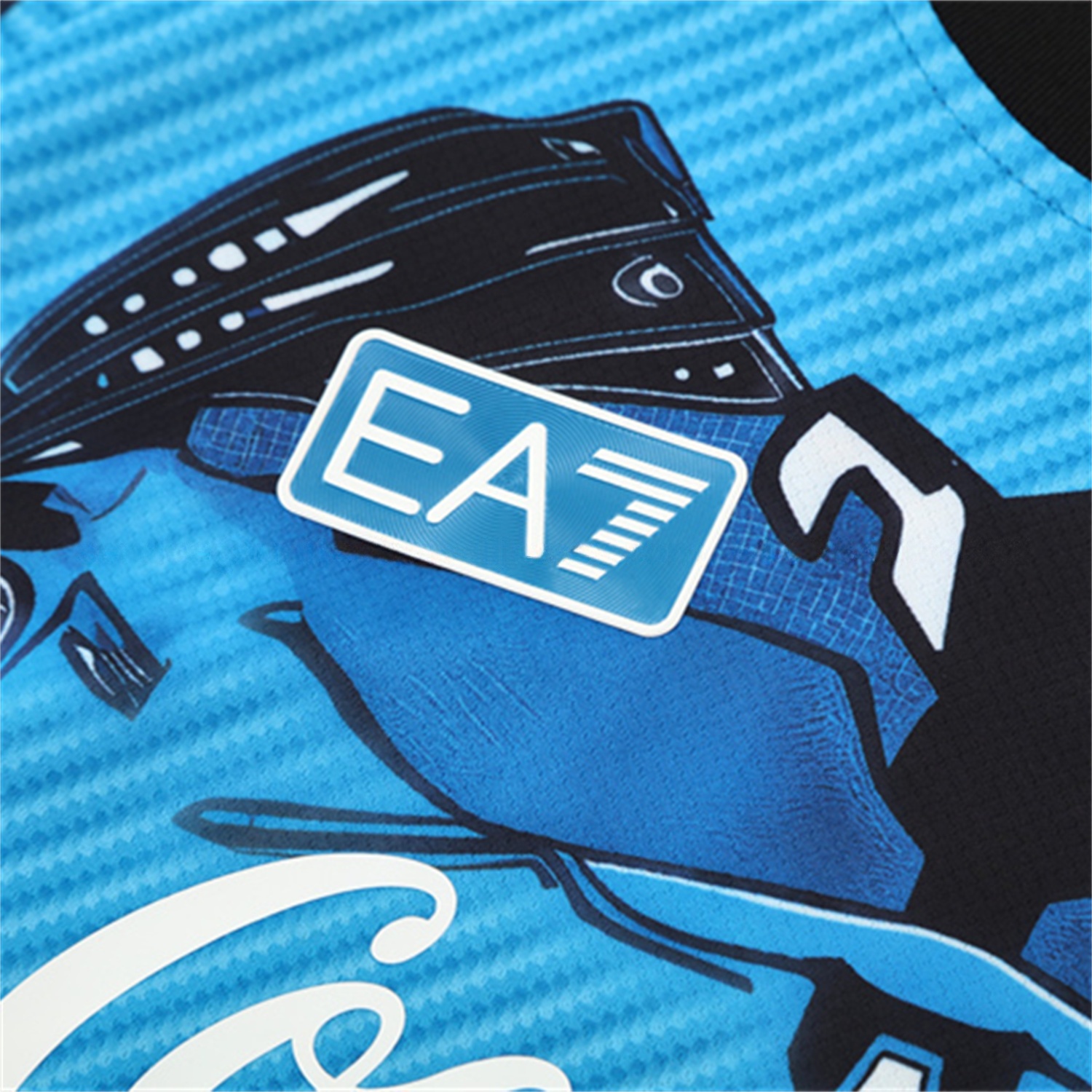 Napoli 25-26 Kids Short-Sleeve Training Set - Blue Mecha Top & Black Shorts - UnitedFutballJersey