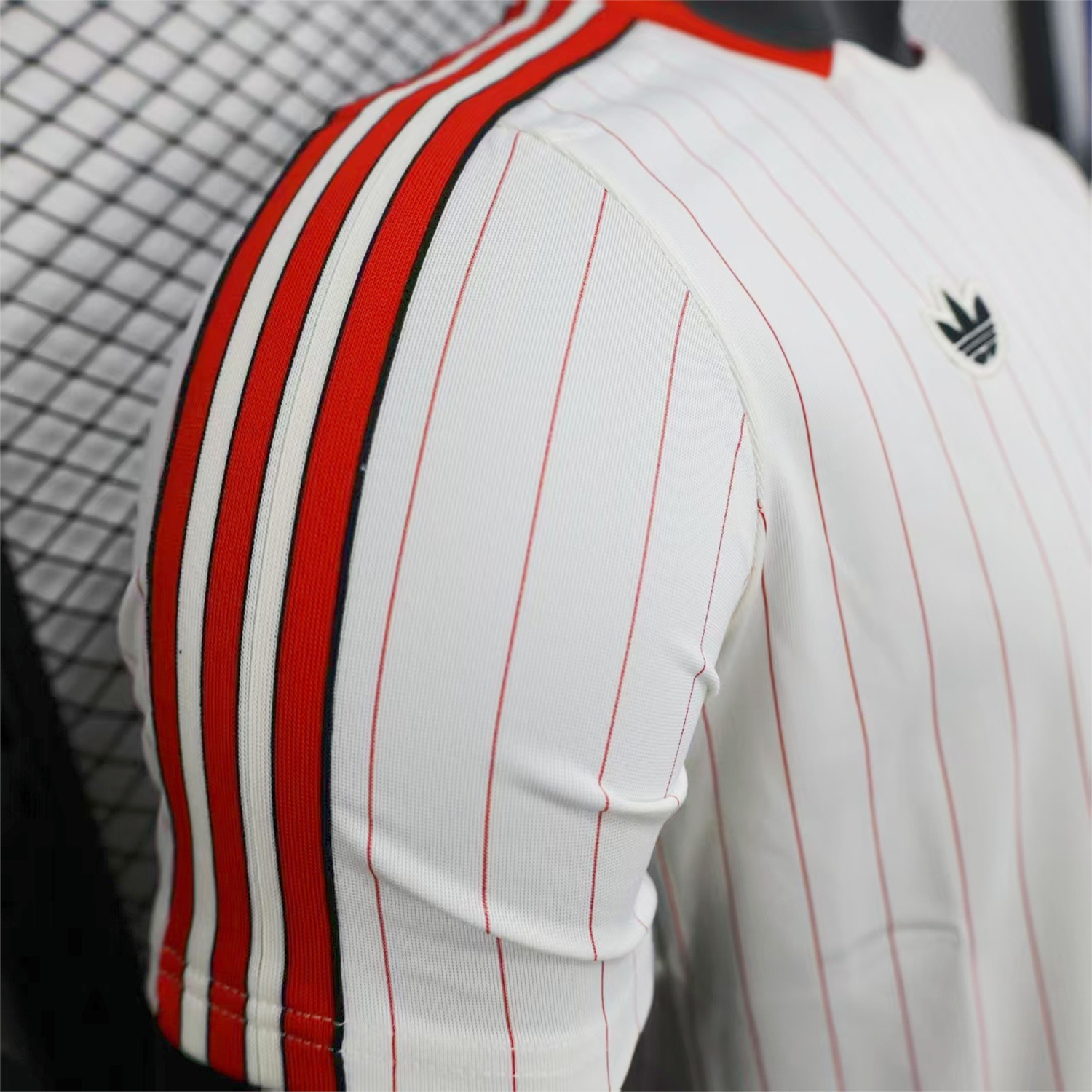 Benfica 25-26 Trefoil Red Lines White Travel Jersey - Player Version - UnitedFutballJersey