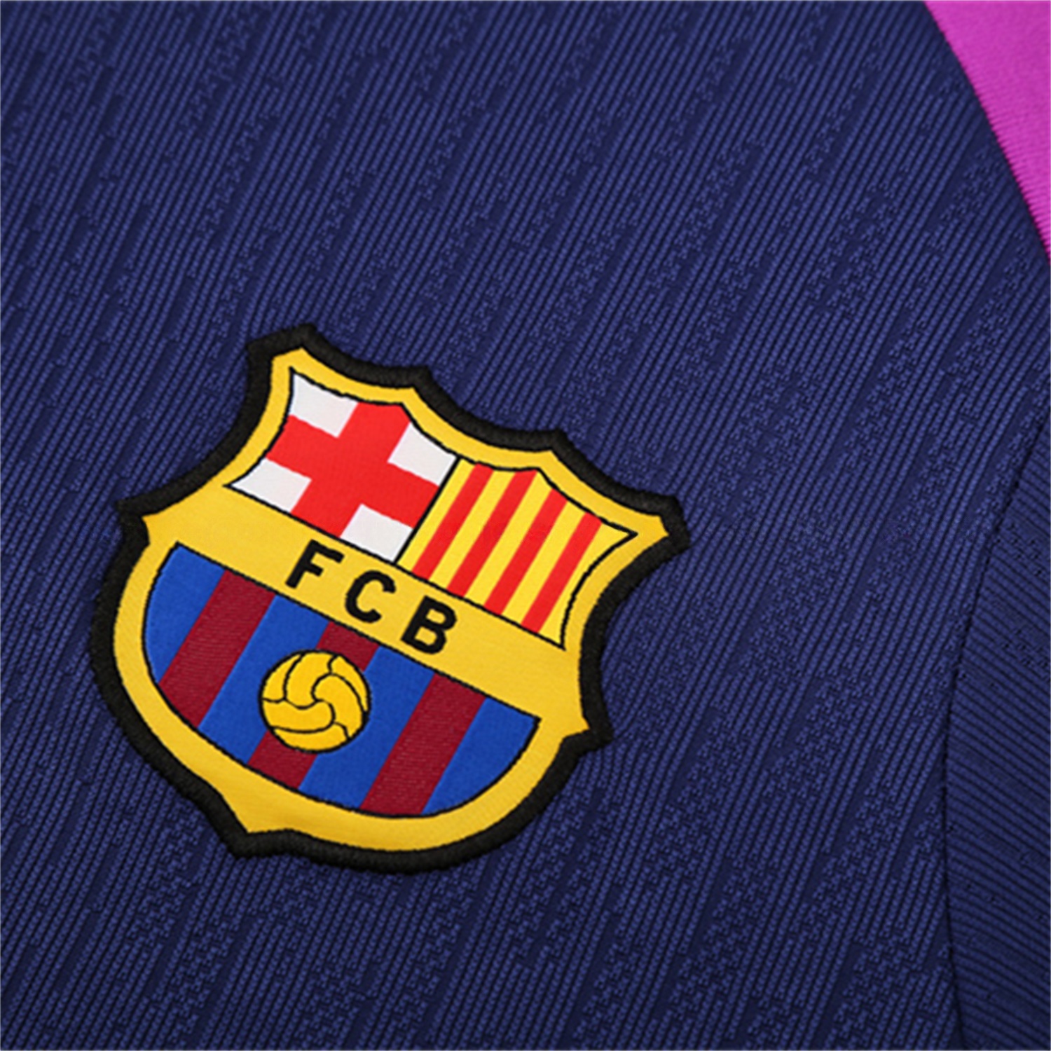Barcelona 25-26 Kids Long Sleeve Training Set - Royal Blue Top Yellow Sponsor & Royal Blue Pants - UnitedFutballJersey