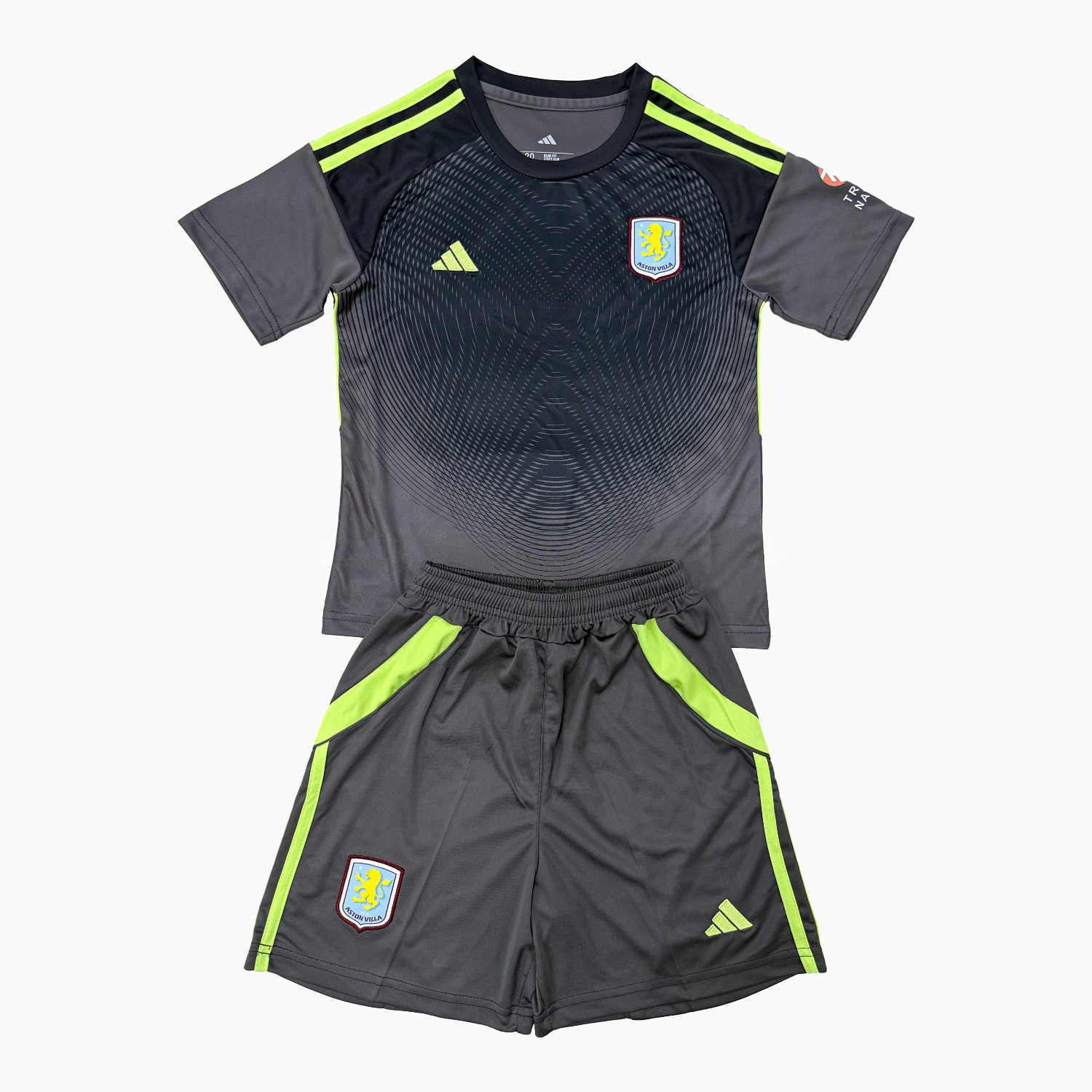 Aston Villa 25-26 Black Goalkeeper Men's Adult Jersey Set - Fans Version - UnitedFutballJersey