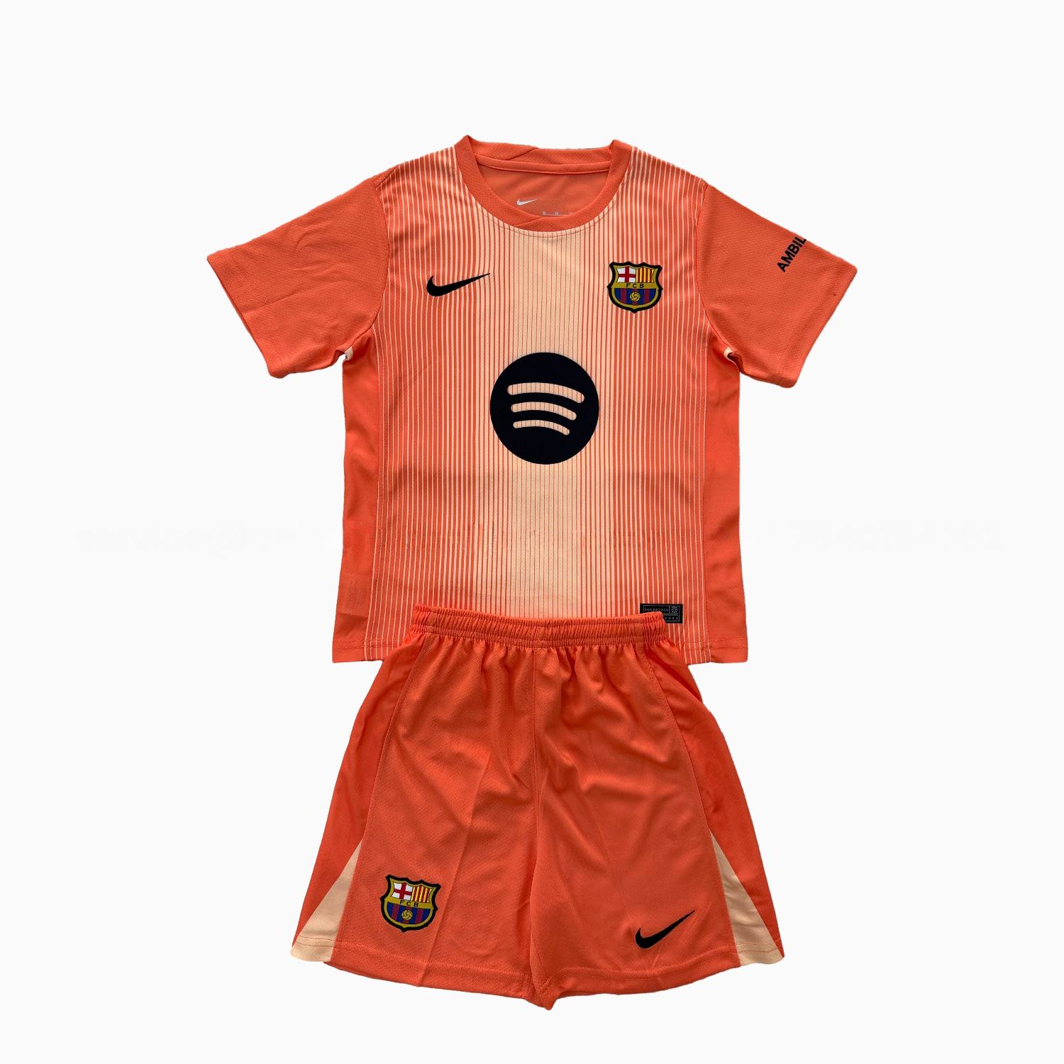 Barcelona 25-26 Orange Goalkeeper Men's Adult Jersey Set - Fans Version - UnitedFutballJersey