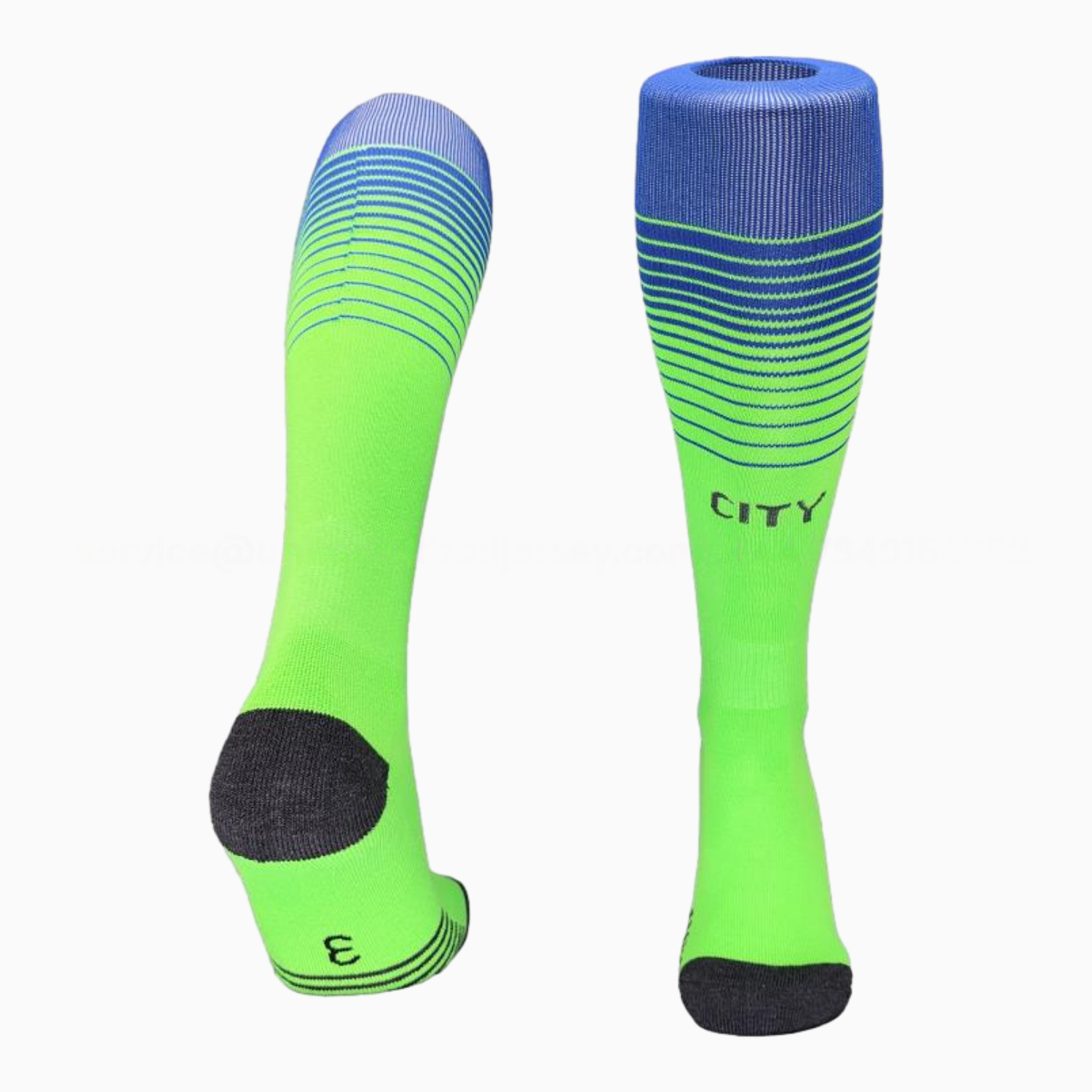 Manchester City 25-26 Third Socks - Green - UnitedFutballJersey