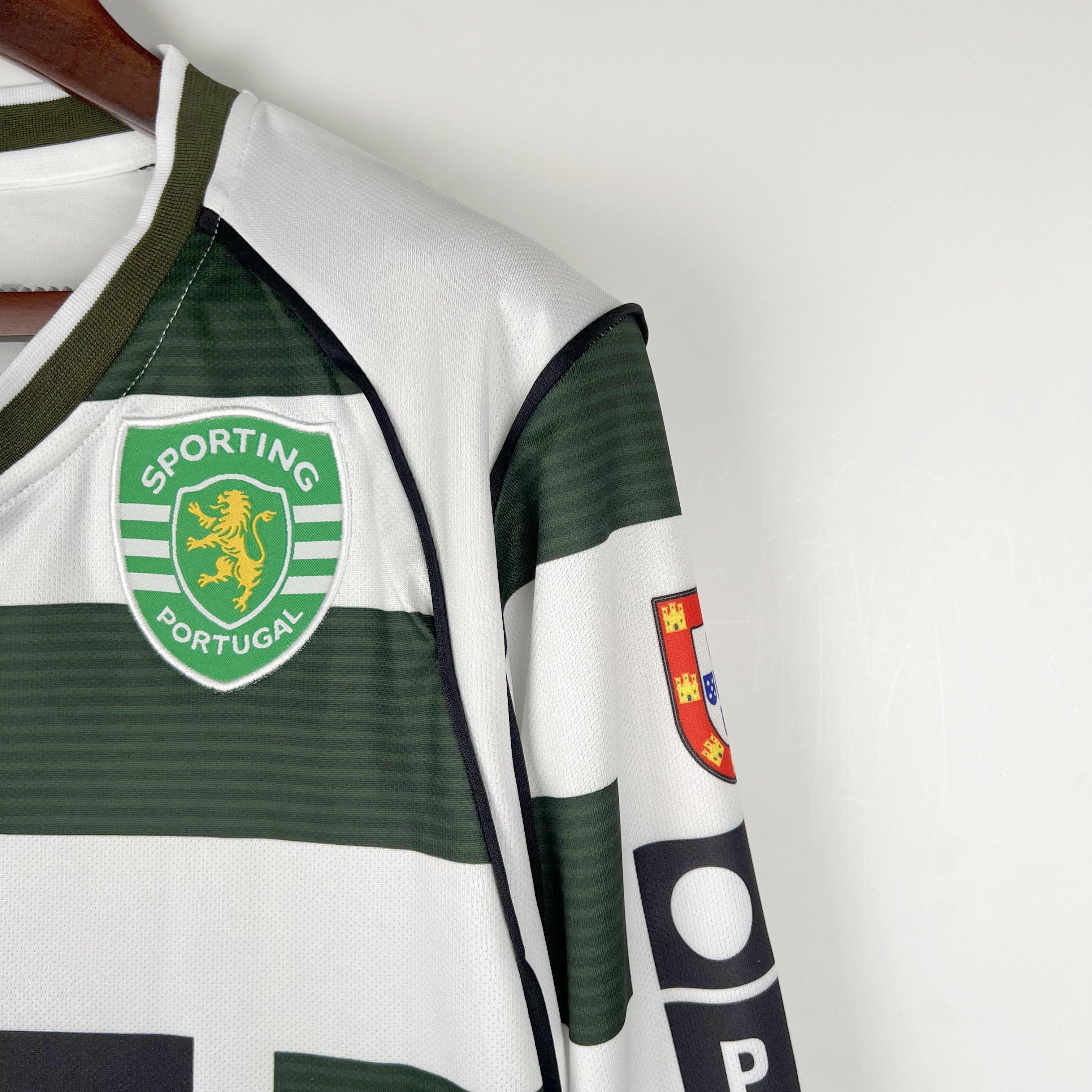 Retro Sporting CP 03-04 Home Stadium Long Sleeve Jersey - UnitedFutballJersey
