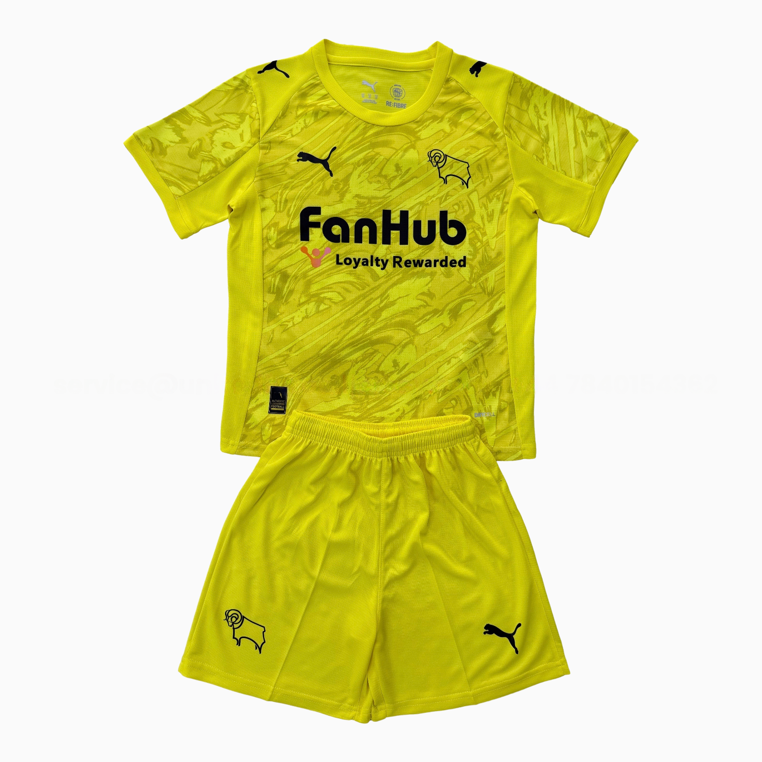 Derby County 25-26 Yellow Goalkeeper Men's Adult Jersey Set - Fans Version - UnitedFutballJersey