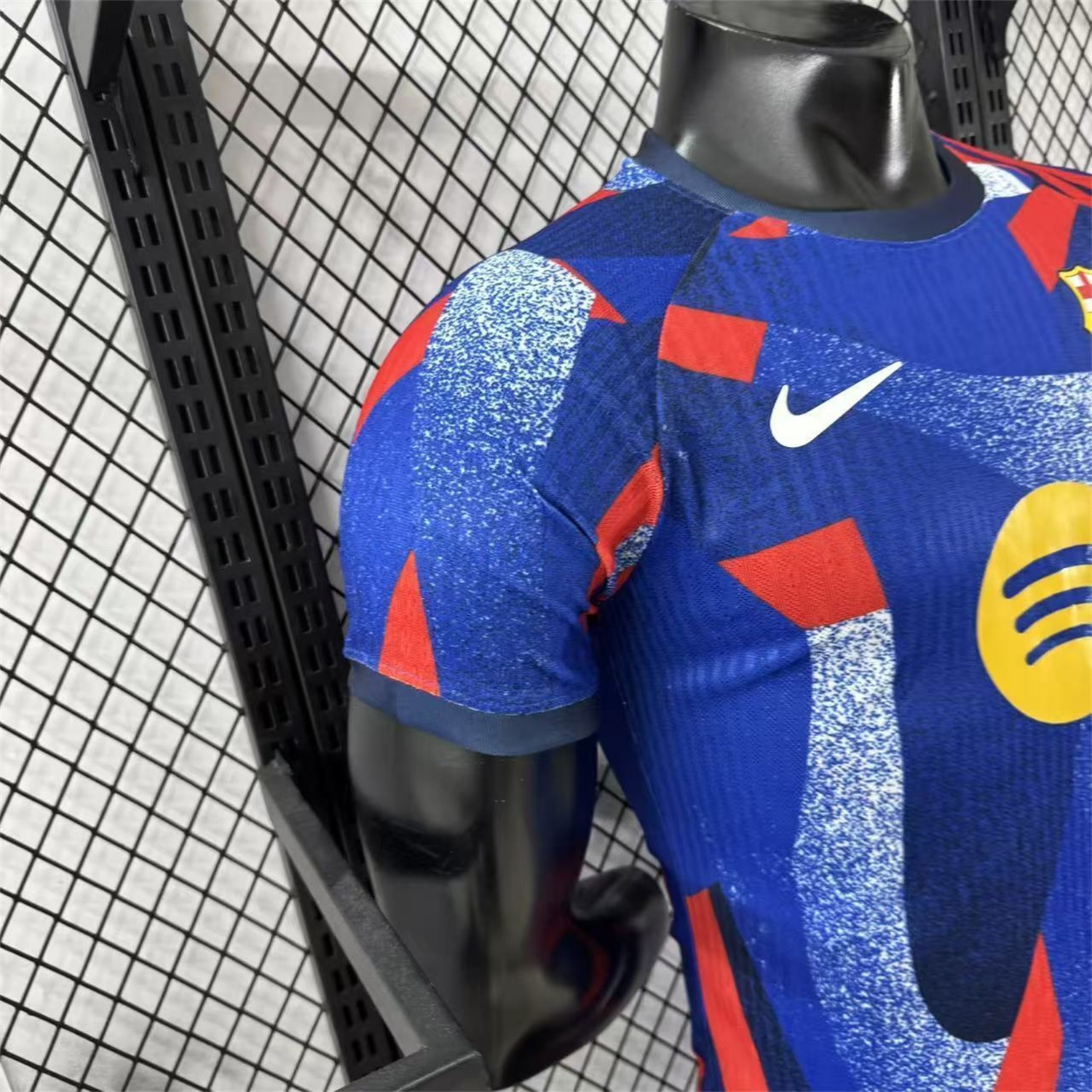 Barcelona 25-26 Blue And Red Pre-Match Jersey - Player Version - UnitedFutballJersey