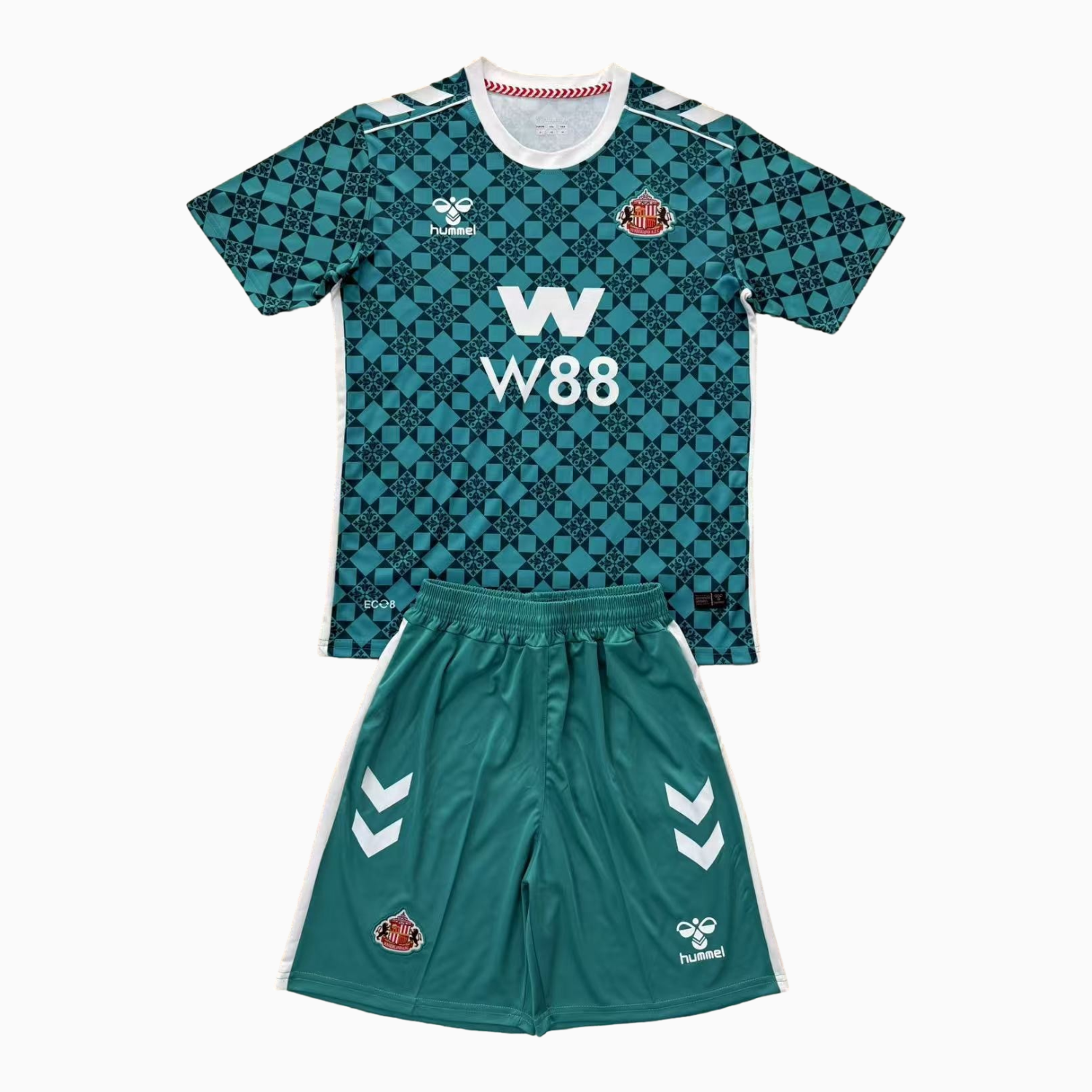 Sunderland 25-26 Green Goalkeeper Men's Adult Jersey Set - Fans Version - UnitedFutballJersey