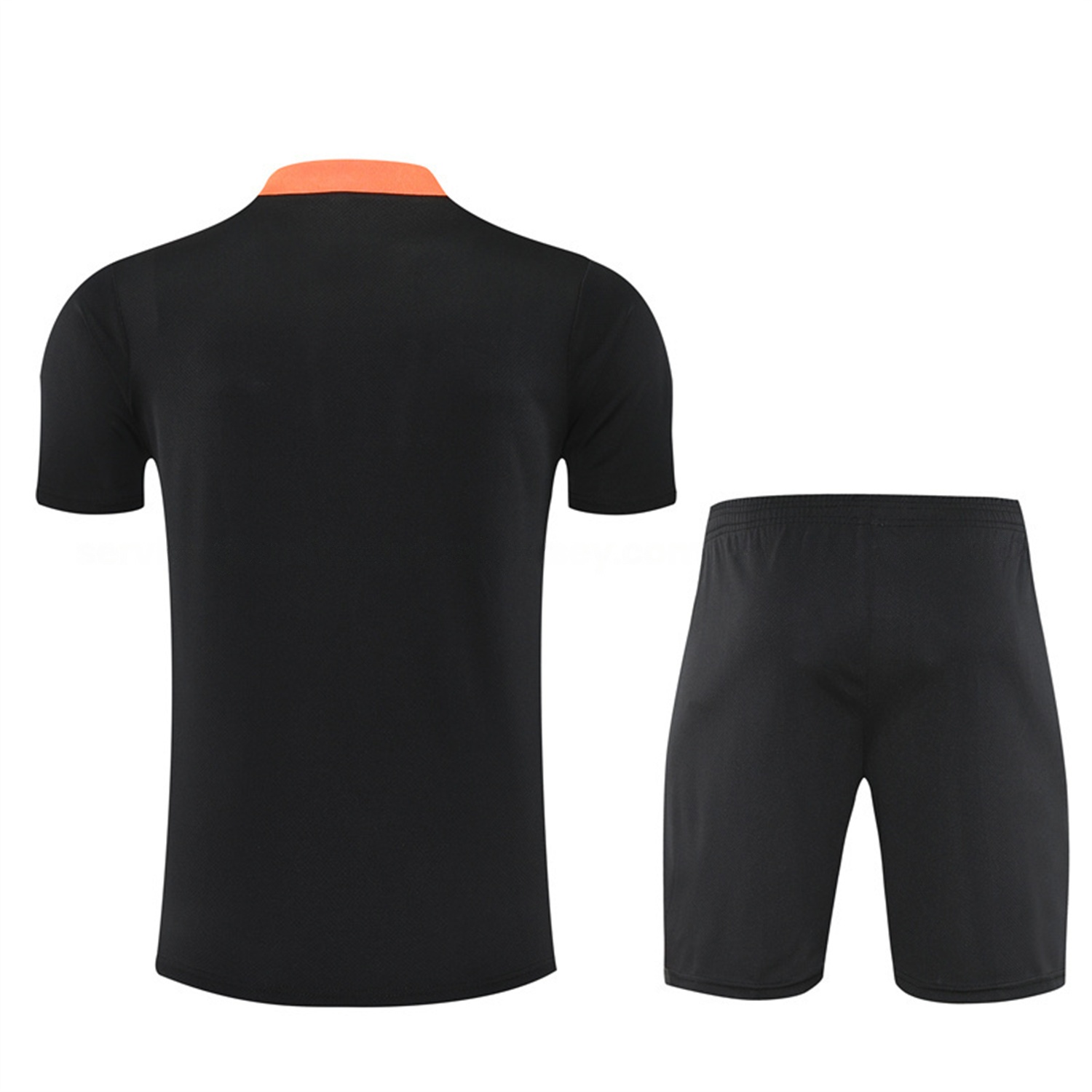 Brazil 25-26 Kids Short-Sleeve Training Set - Black Top & Black Shorts - UnitedFutballJersey