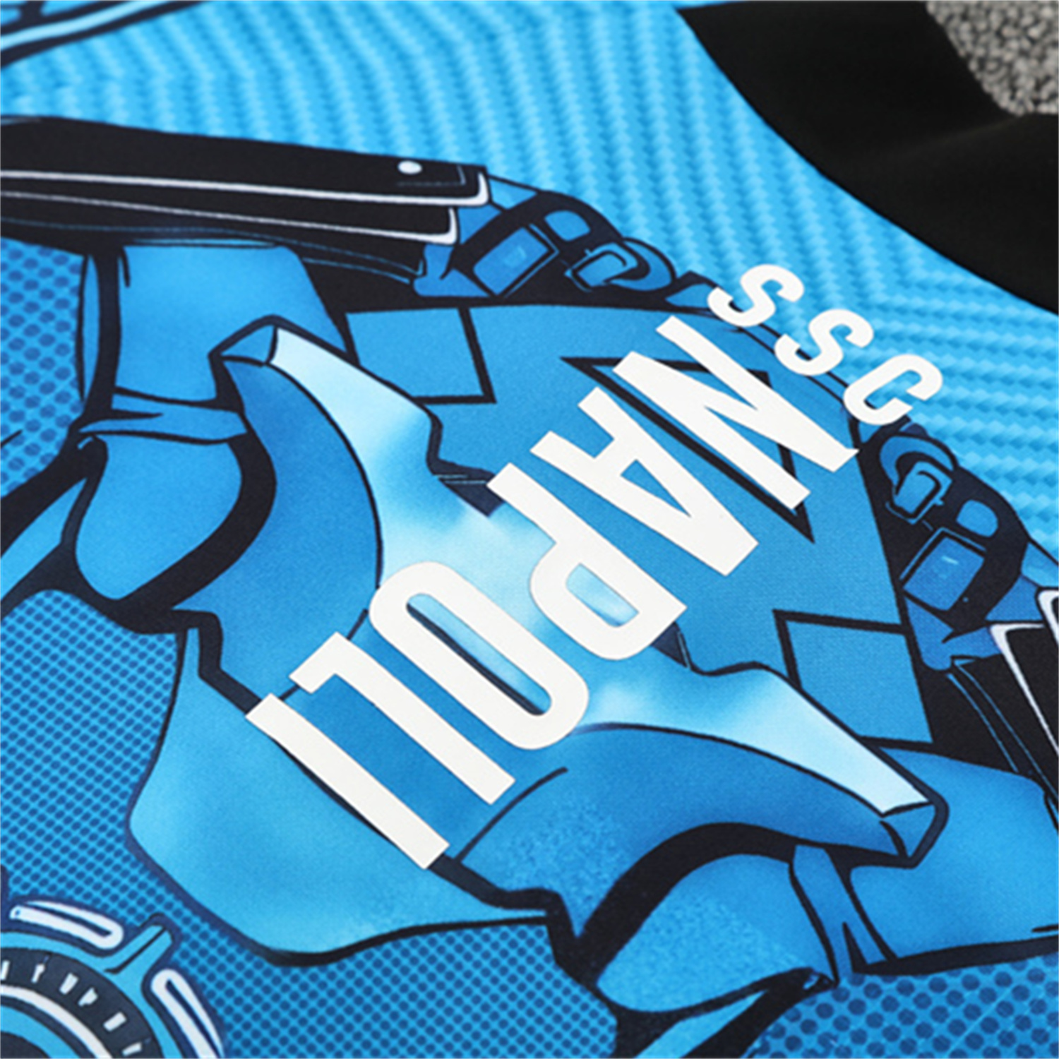 Napoli 25-26 Kids Long Sleeve Training Set - Blue Mecha Top & Black Pants - UnitedFutballJersey