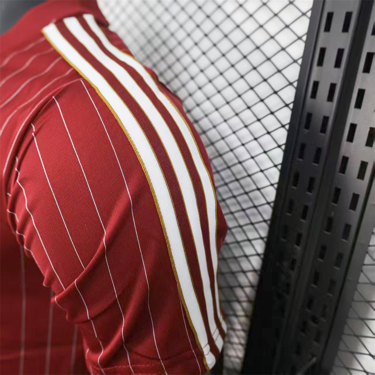 Arsenal 25-26 Trefoil White Lines Red Travel Jersey - Player Version - UnitedFutballJersey
