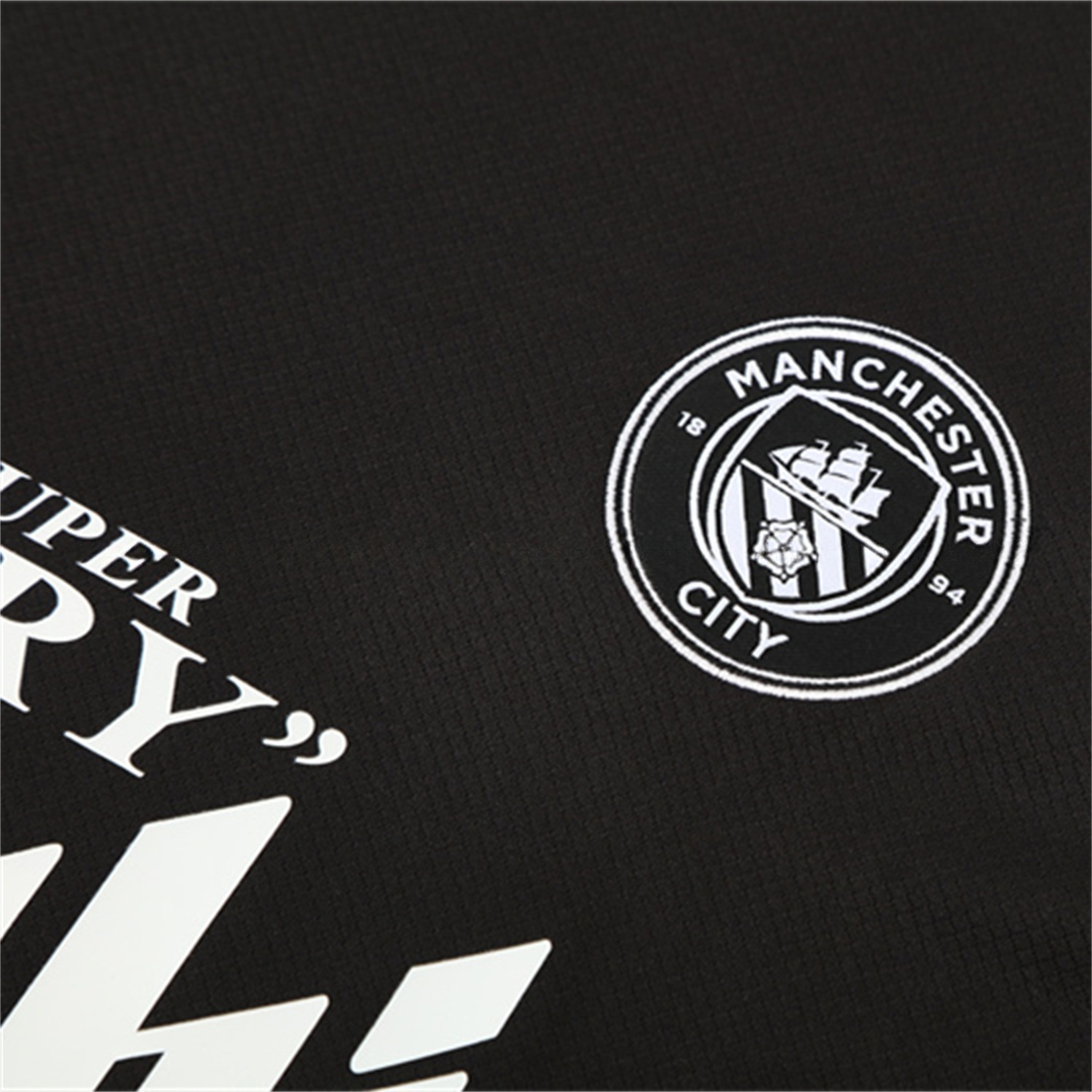 Manchester City 25-26 Short-Sleeve Training Set - Black Top & Black Shorts - UnitedFutballJersey
