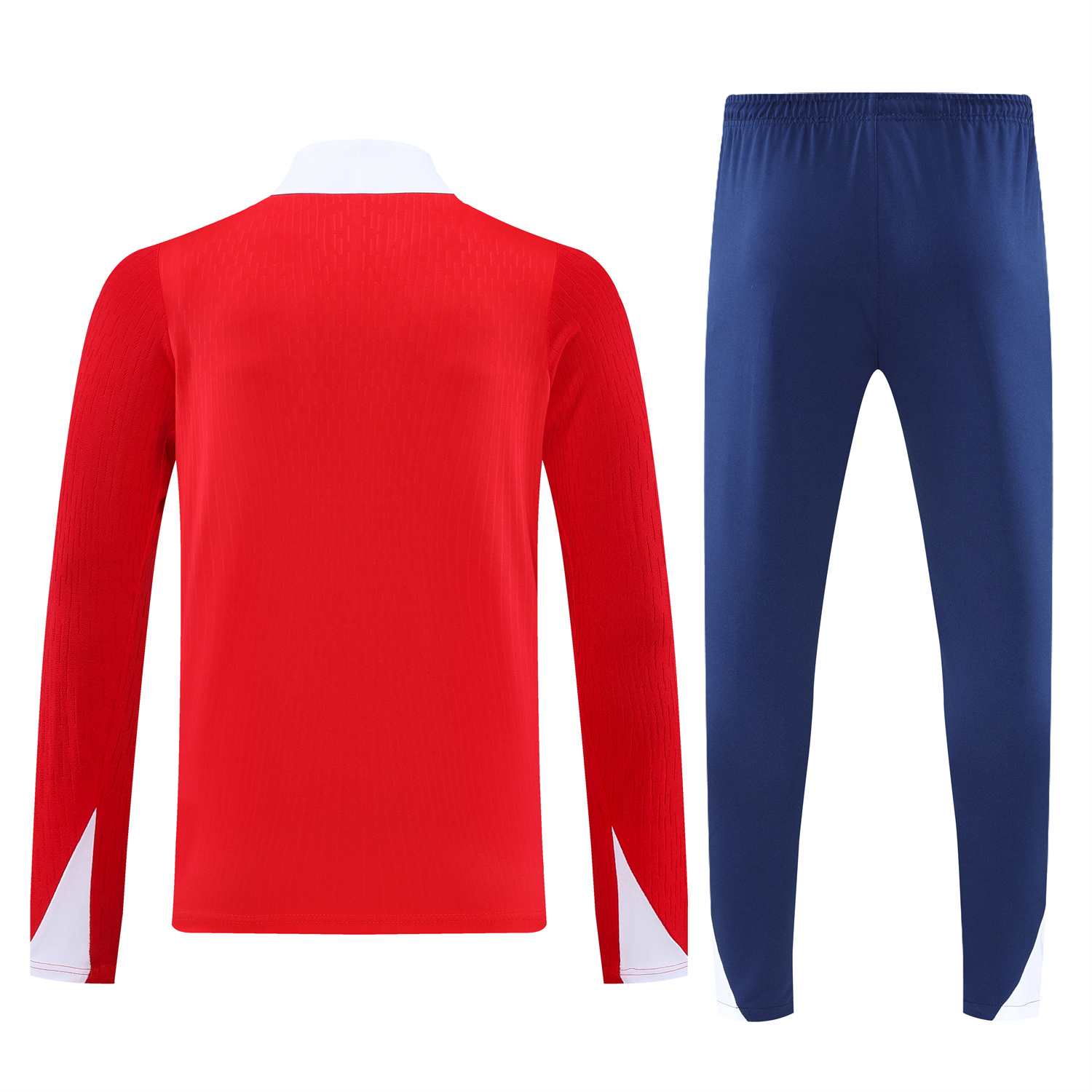 Paris Saint-Germain PSG 25-26 Long Sleeve Training Set - Red Top and Deep Blue Pants - UnitedFutballJersey