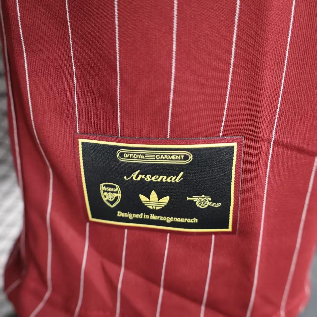 Arsenal 25-26 Trefoil White Lines Red Travel Jersey - Player Version - UnitedFutballJersey