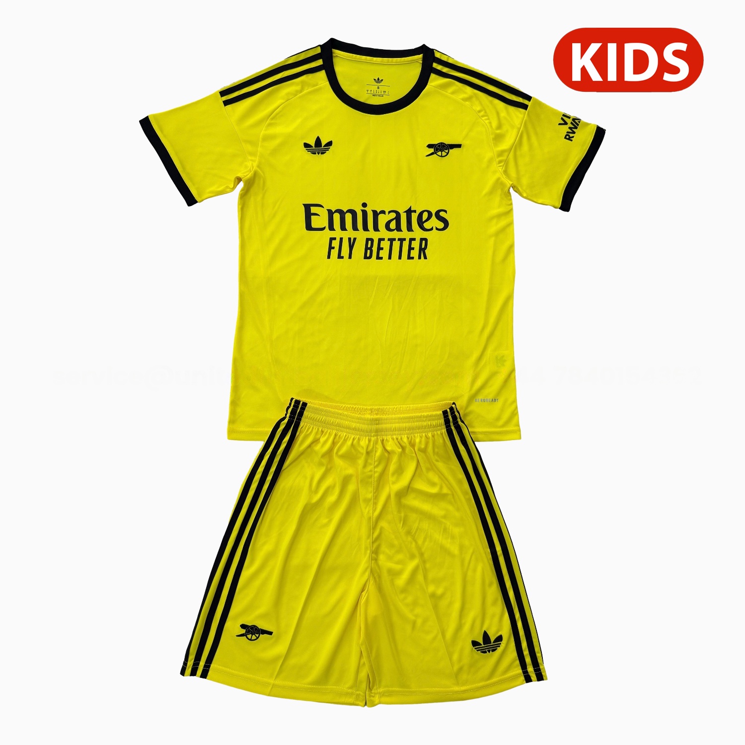 Arsenal 25-26 Yellow Goalkeeper Kids Kit - UnitedFutballJersey