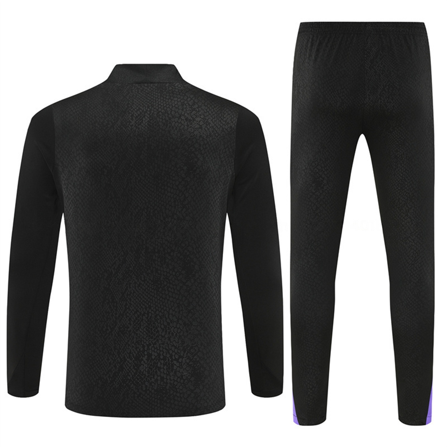 Barcelona 25-26 X KB Kids Long Sleeve Training Set - Black Top & Black Pants - UnitedFutballJersey