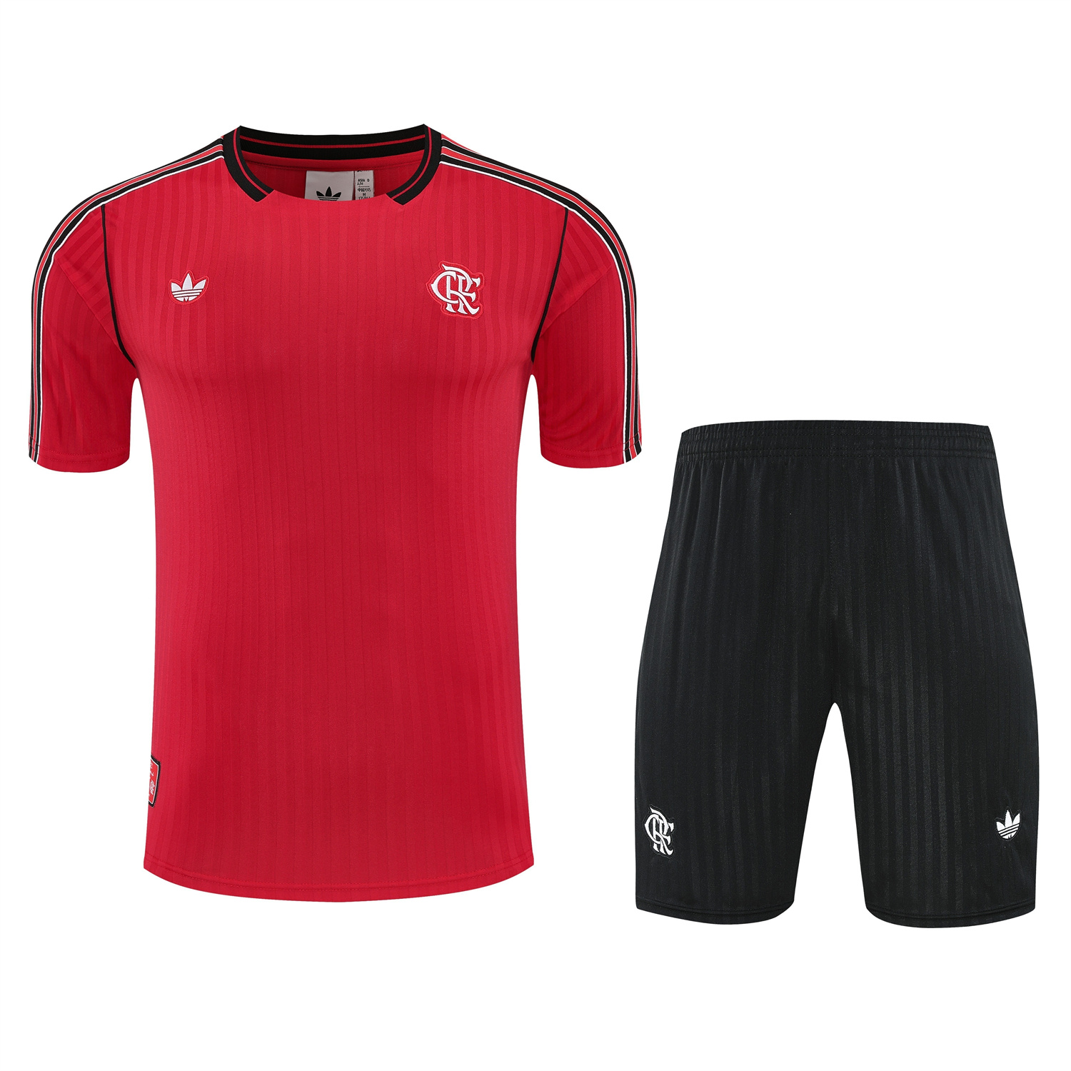 Flamengo 25-26 Short-Sleeve Training Set - Red Top & Black Shorts - UnitedFutballJersey