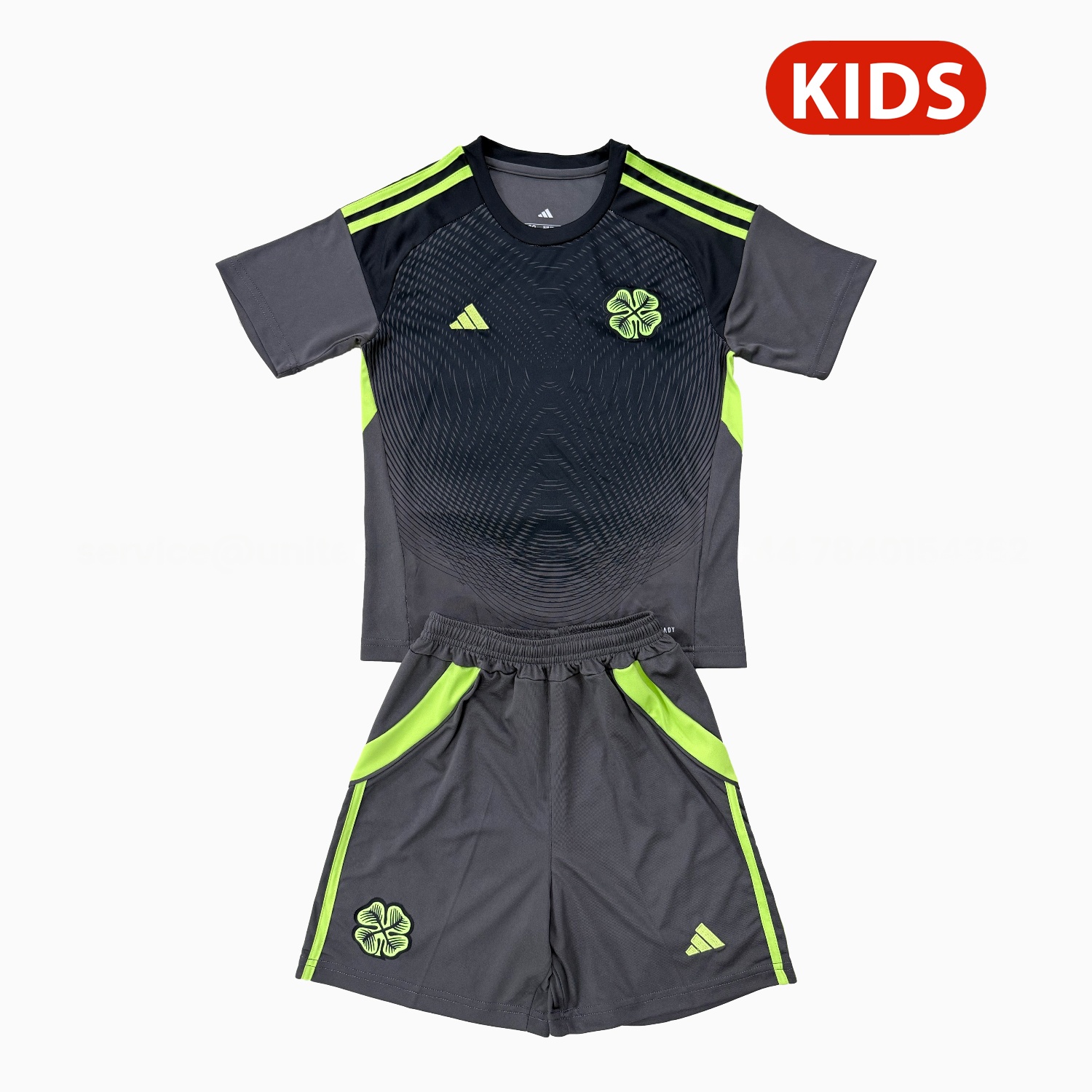 Celtic 25-26 Black Goalkeeper Kids Kit - UnitedFutballJersey