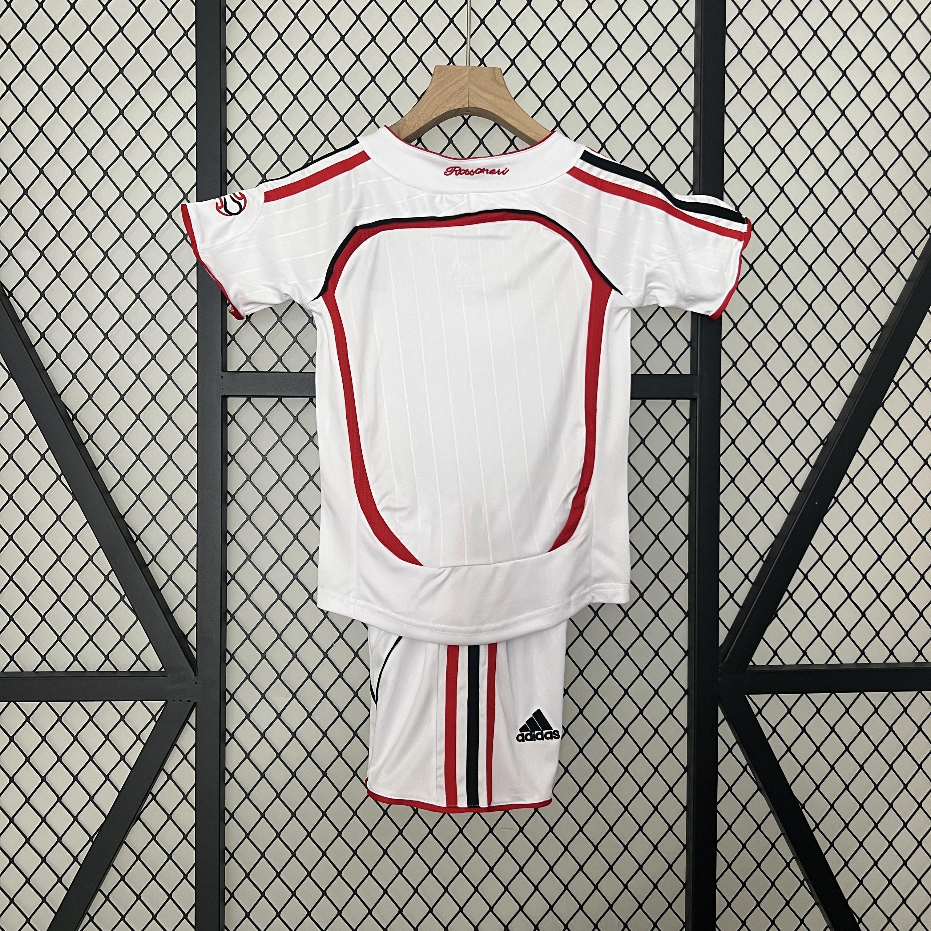Retro AC Milan 2006-07 Away Stadium Kids Kit - Champions League Final - UnitedFutballJersey