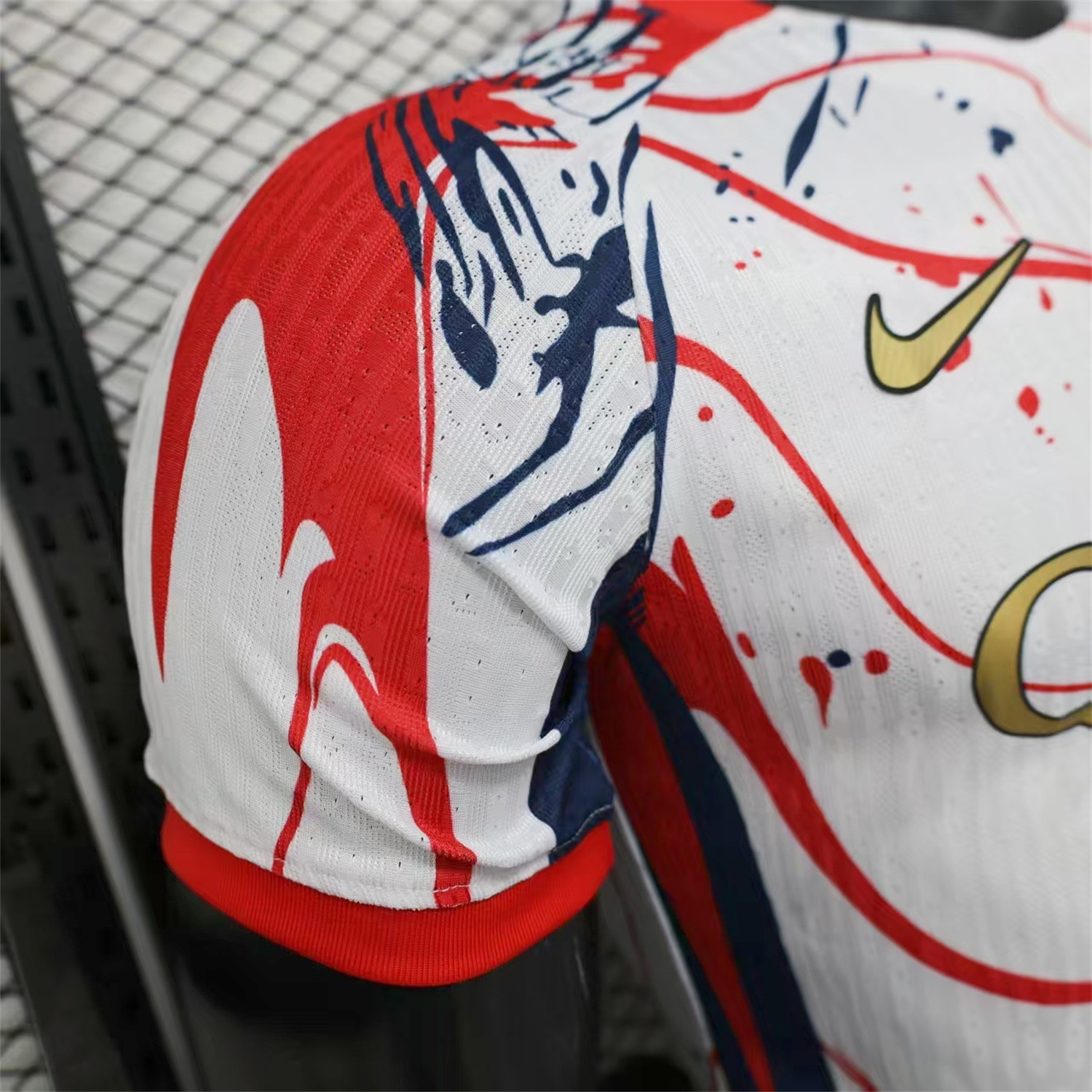 Paris Saint-Germain PSG 25-26 Red And Blue Lines White Special Jersey - Player Version - UnitedFutballJersey