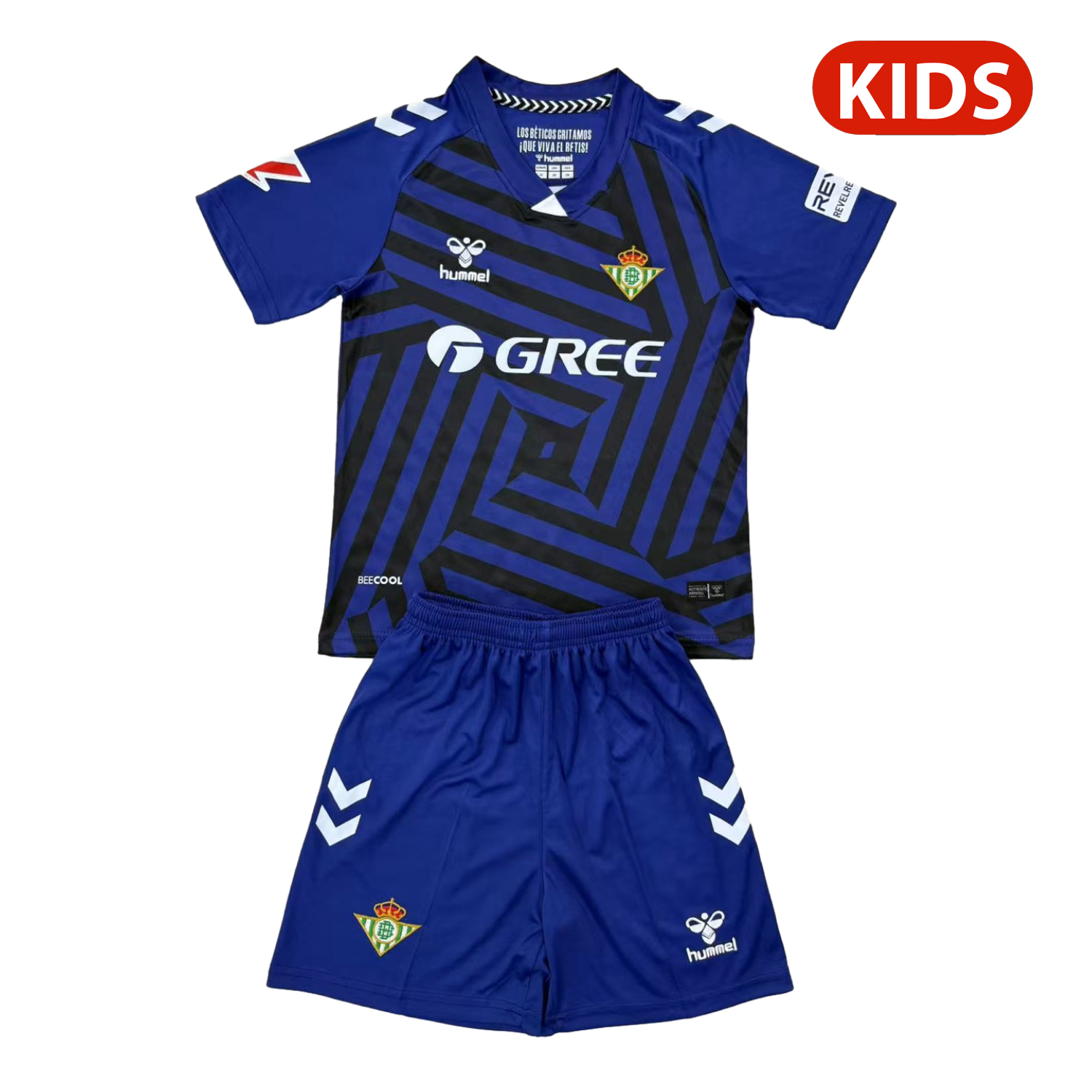 Real Betis 25-26 Blue Goalkeeper Kids Kit - UnitedFutballJersey