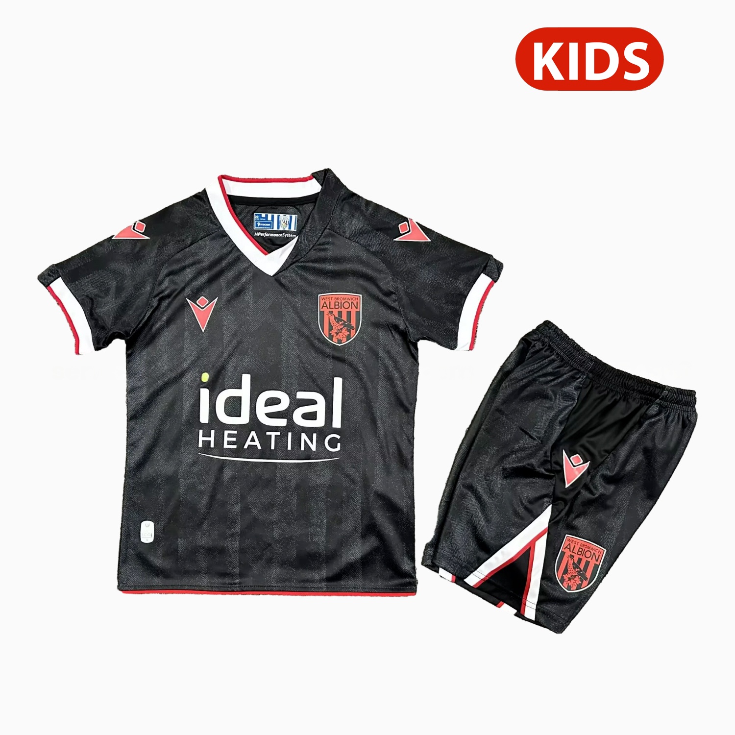 West Bromwich Albion 25-26 Third Black Kids Kit - UnitedFutballJersey