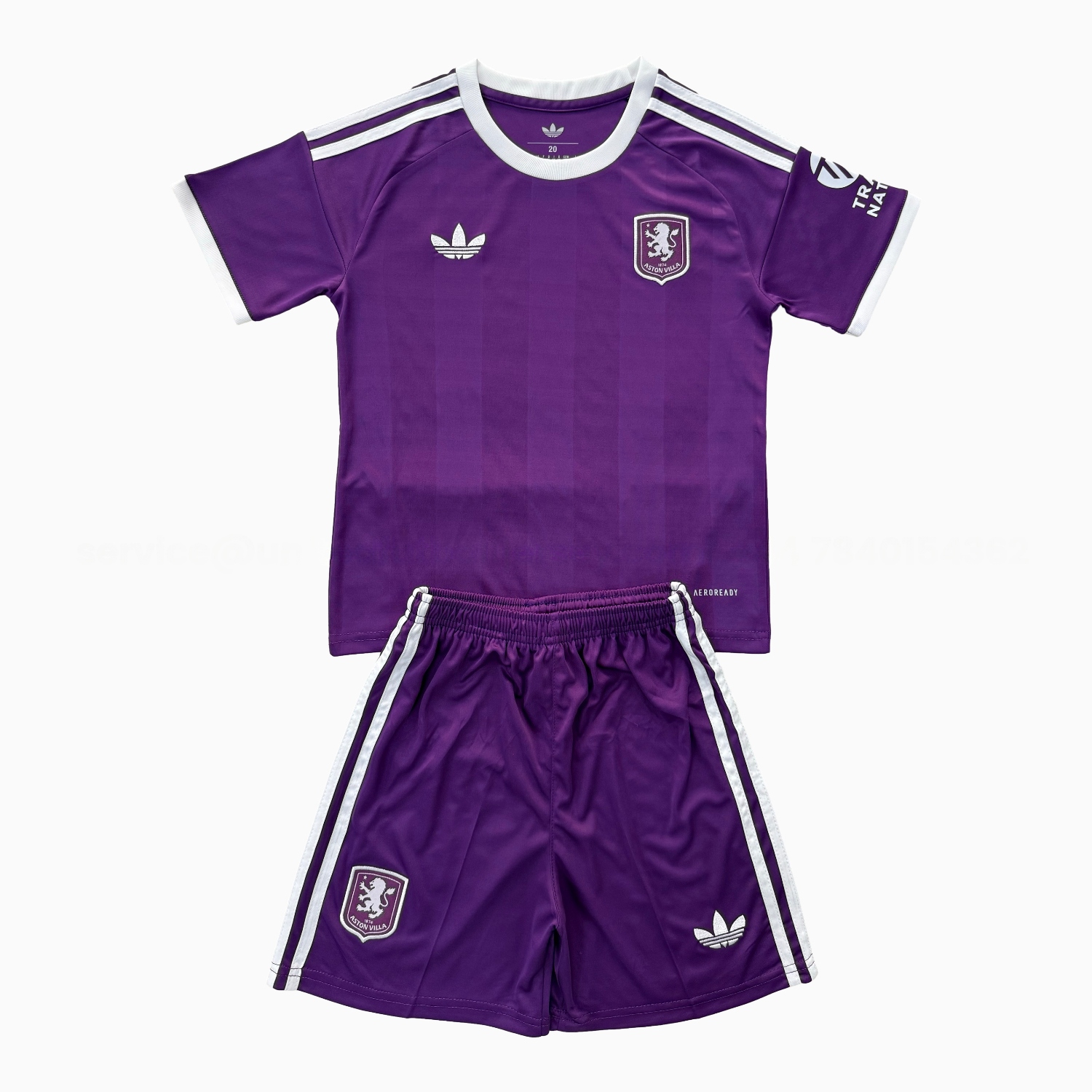 Aston Villa 25-26 Purple Goalkeeper Kids Kit - UnitedFutballJersey