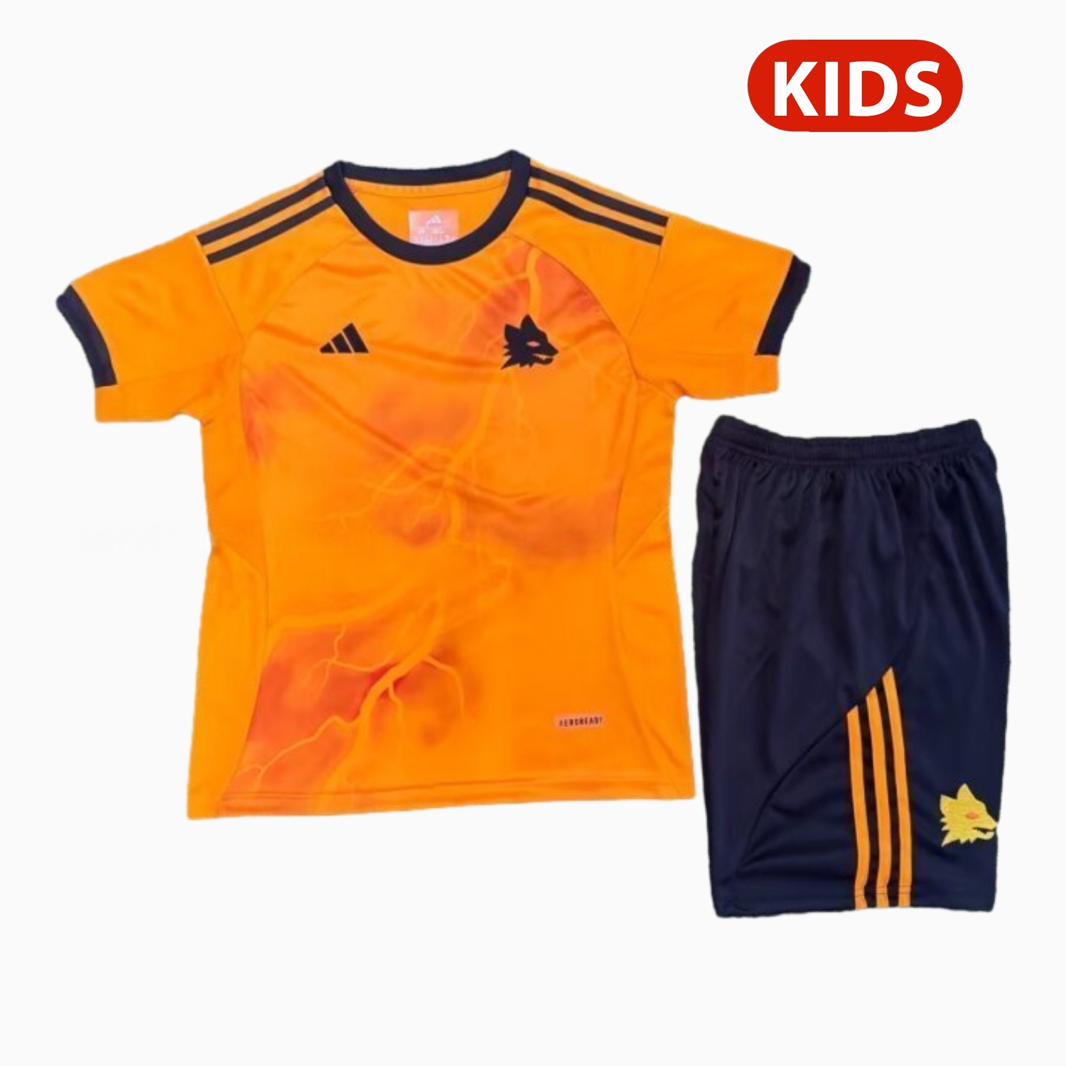 AS Roma 25-26 Away Unsponsored Kids Kit - UnitedFutballJersey