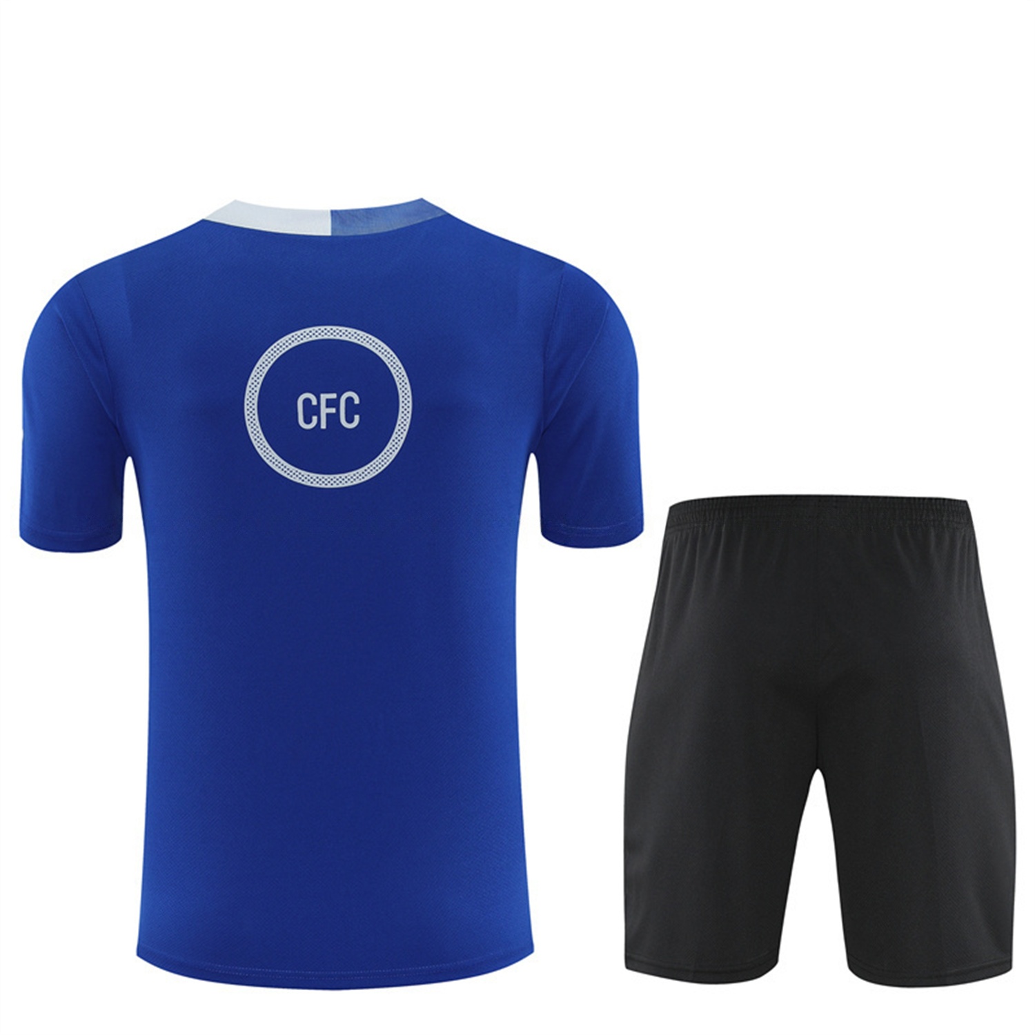C.H.E.L.S.E.A 25-26 Short-Sleeve Training Set - Blue Top & Black Shorts - UnitedFutballJersey