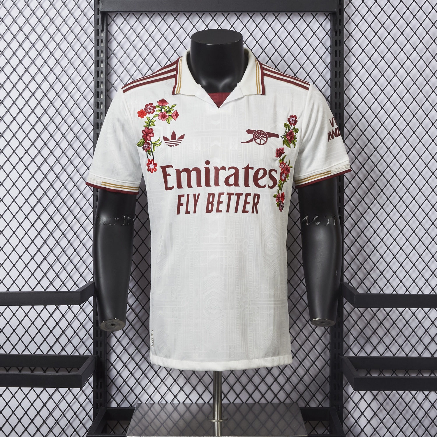 【Embroidered Flower Version】Arsenal 25-26 Third White Jersey - Player Version - UnitedFutballJersey