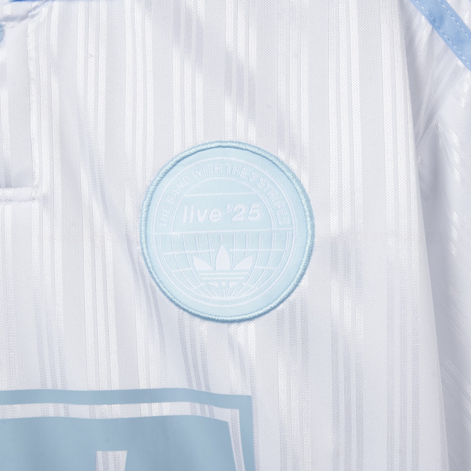 Bohemian 25-26 Oasis Originals Tour White And Sky Blue Jersey With Number 25 - Fans Version - UnitedFutballJersey