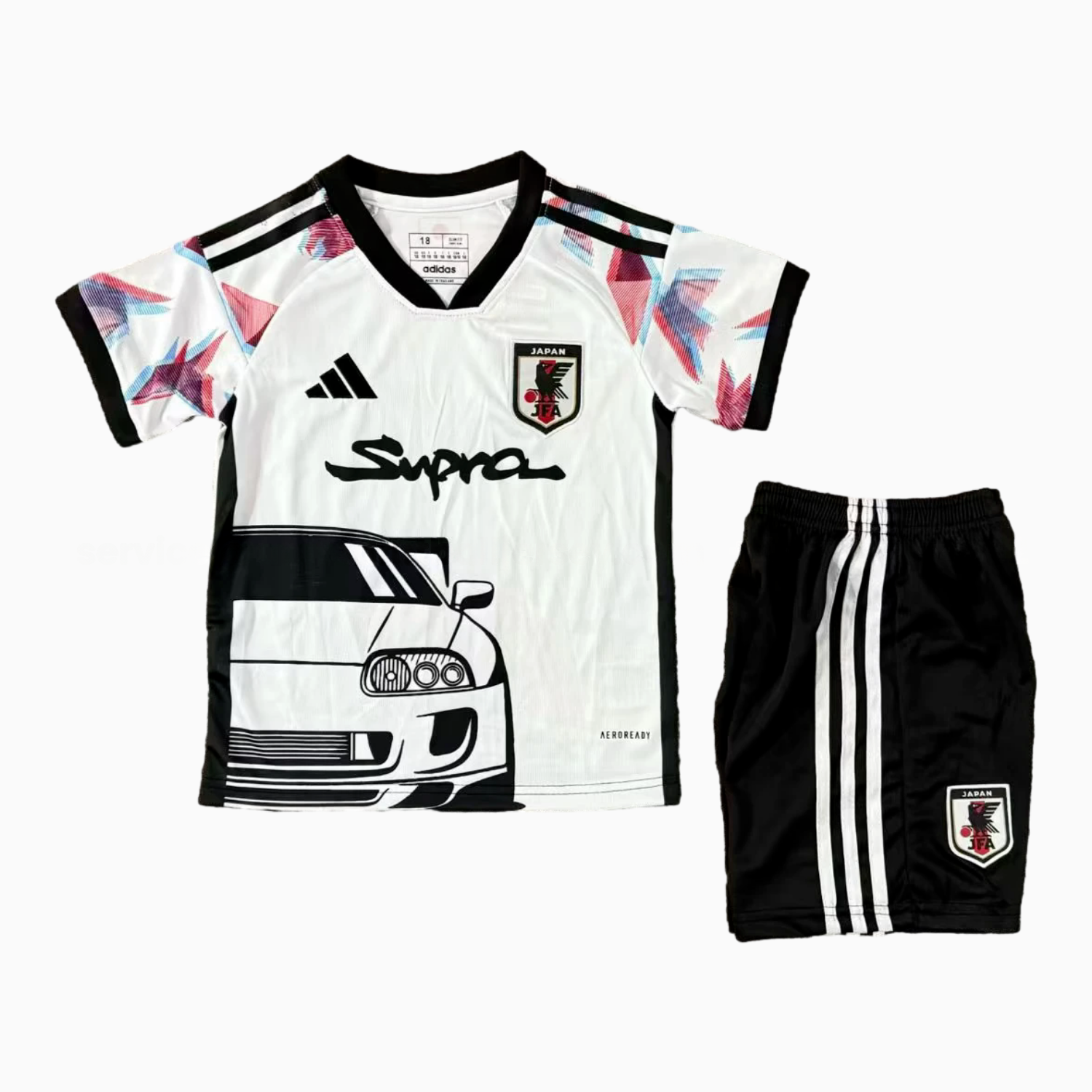 Japan 25-26 Black Car White Special Kids Kit - UnitedFutballJersey