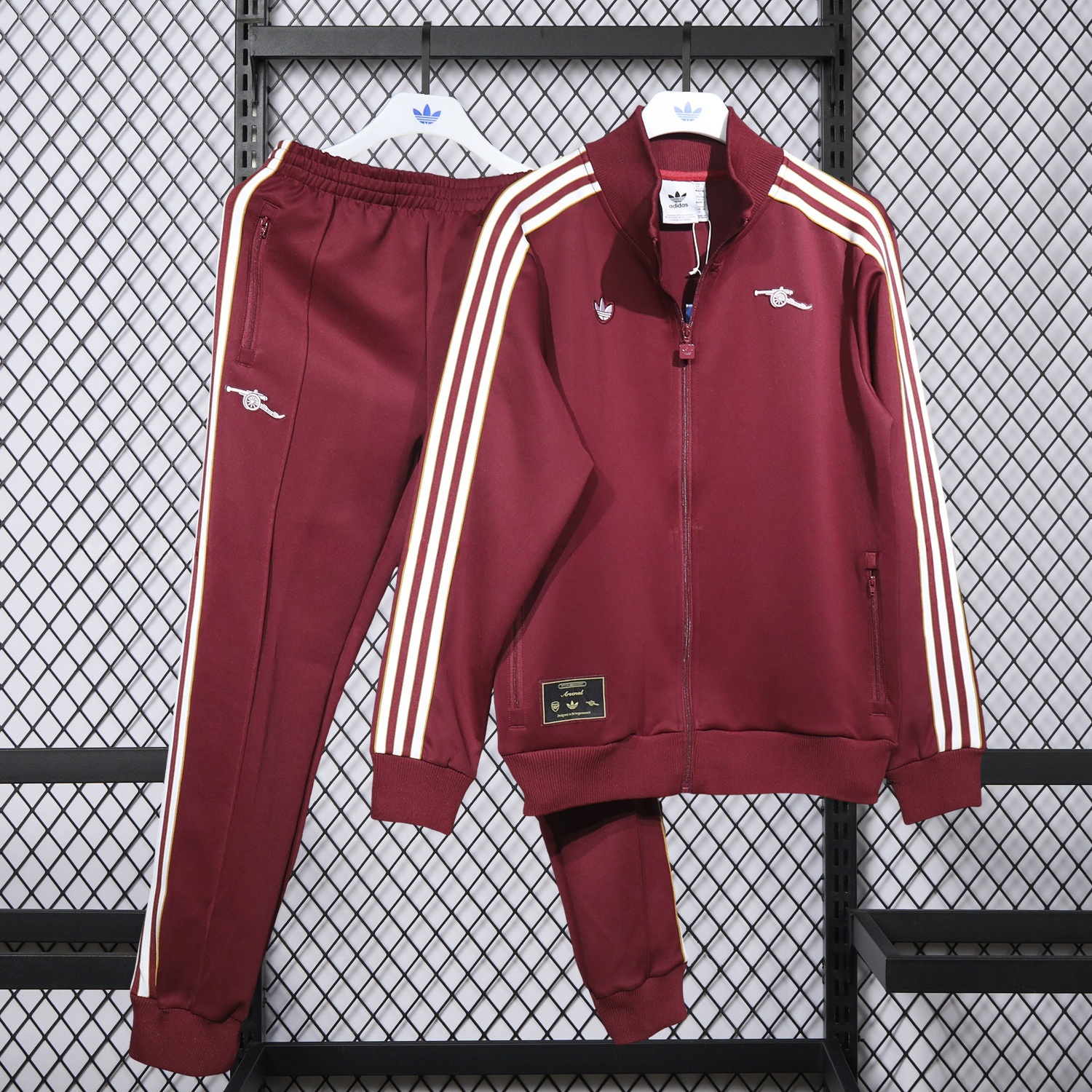 Arsenal 25-26 Jacket Training Tracksuit - Red Throwback Jackets & Red Pants - UnitedFutballJersey