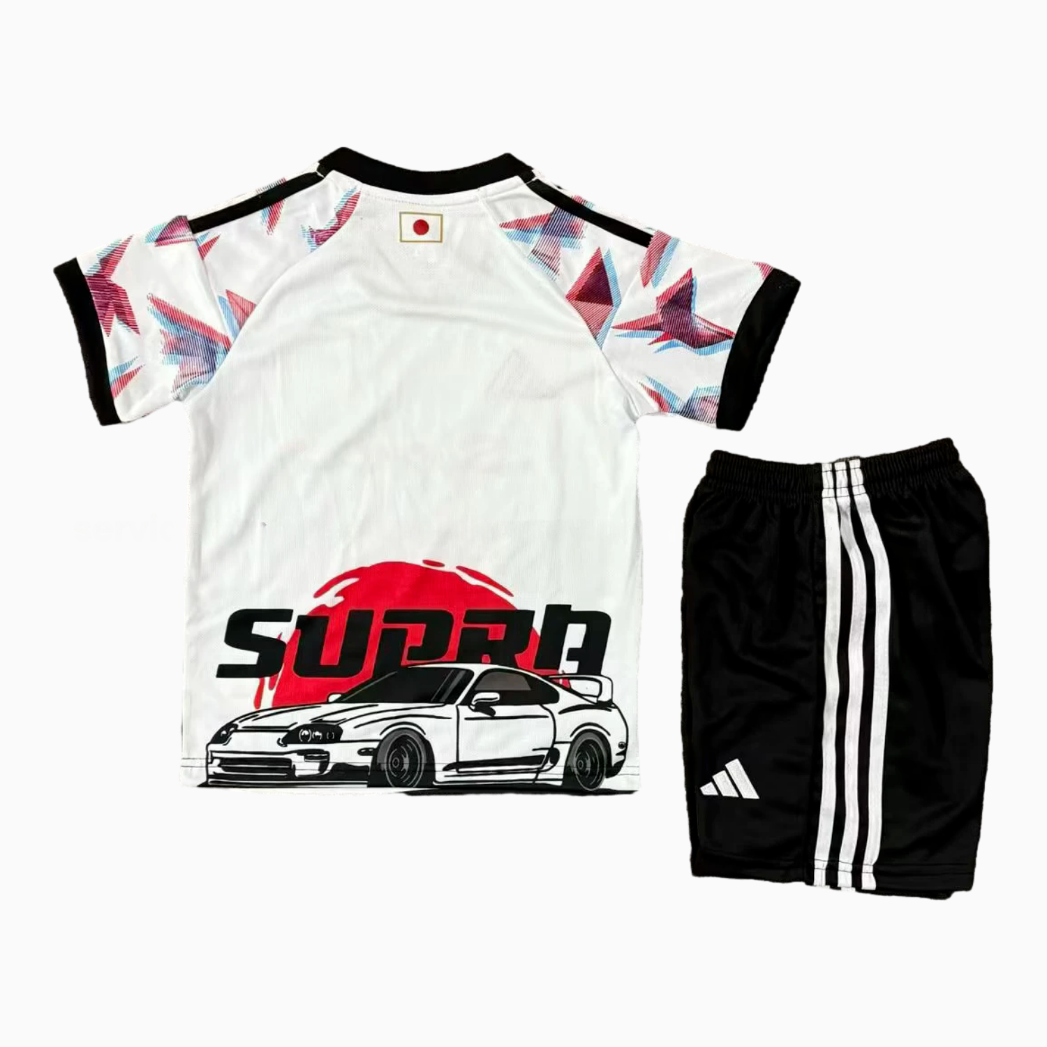 Japan 25-26 Black Car White Special Kids Kit - UnitedFutballJersey