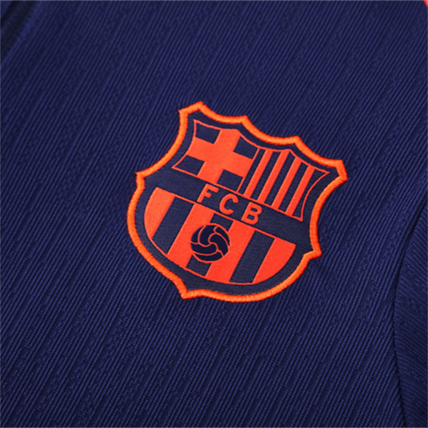 Barcelona 25-26 Long Sleeve Training Set - Royal Blue Top Orange Sponsor & Royal Blue Pants - UnitedFutballJersey
