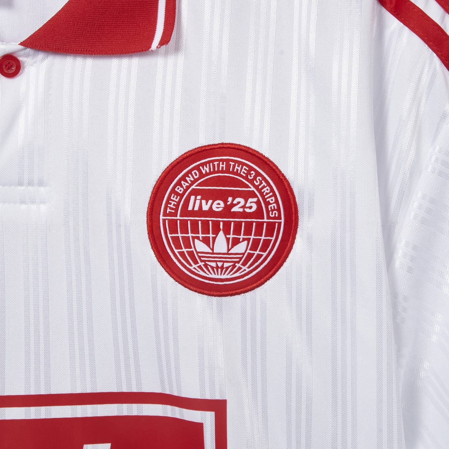 Bohemian 25-26 Oasis Originals Tour White And Red Jersey With Number 25 - Fans Version - UnitedFutballJersey