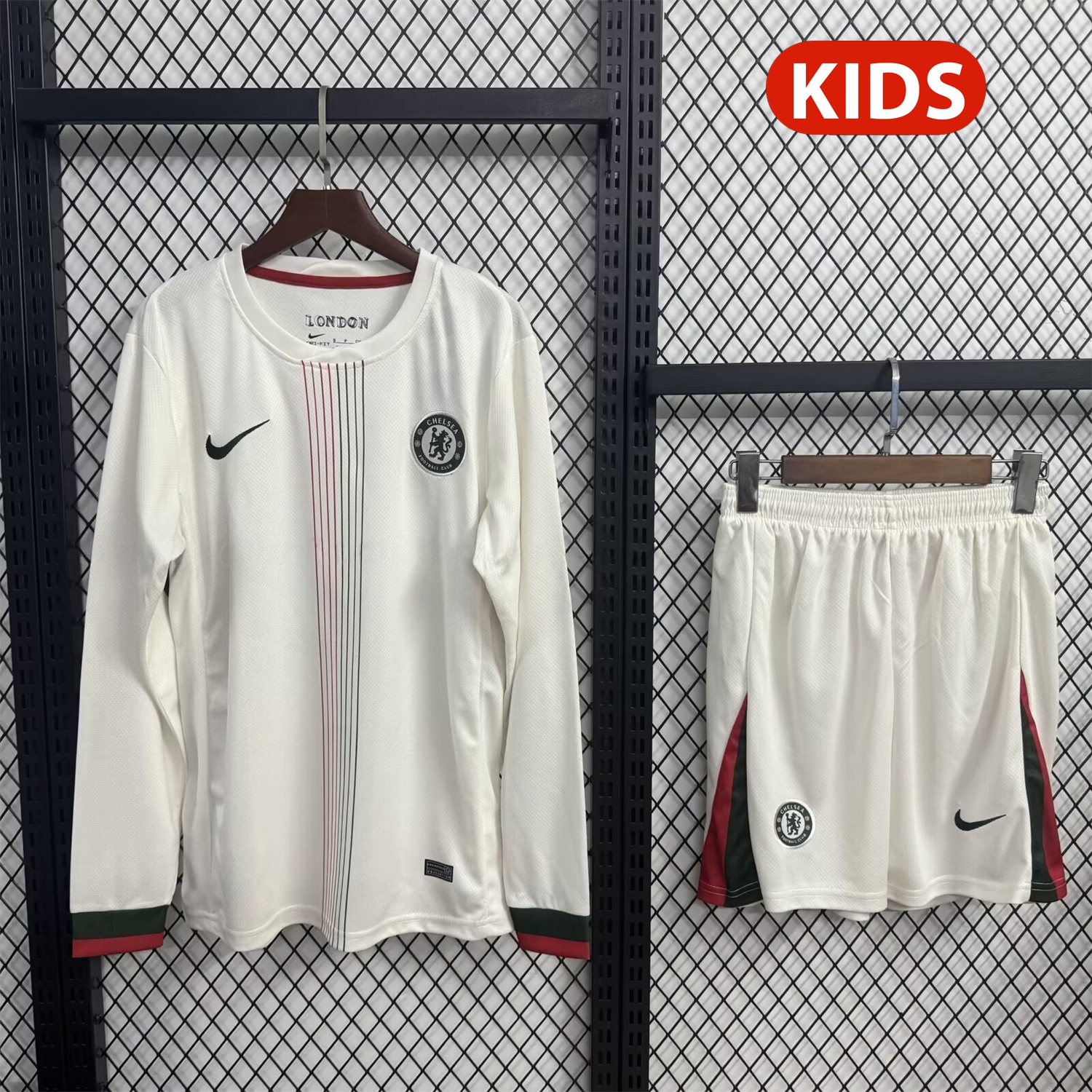 C.H.E.L.S.E.A 25-26 Away Long Sleeves Unsponsored Kids Kit - UnitedFutballJersey